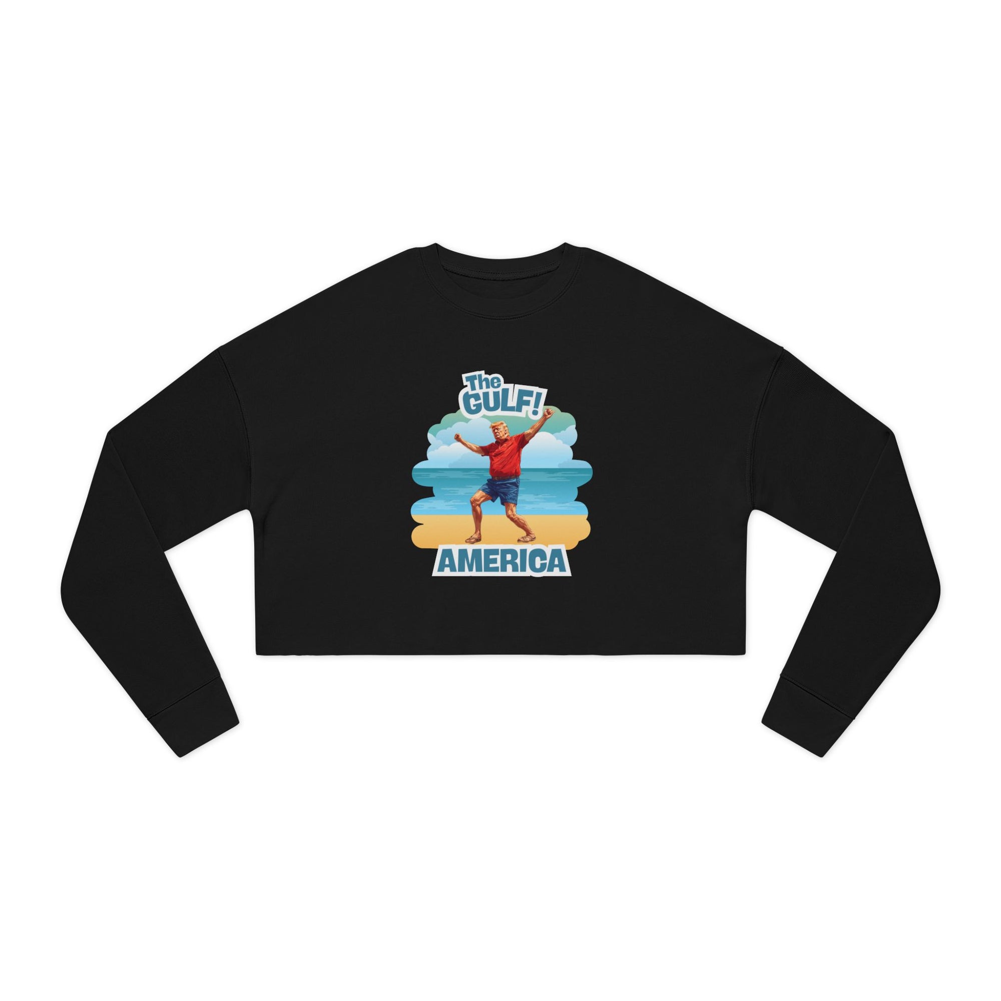 Cropped Sweatshirt with Gulf and America Design