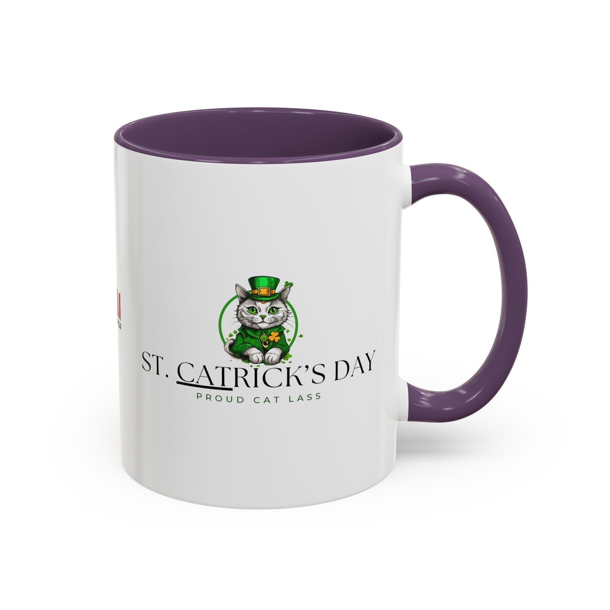 St. Patrick's Day Cat Coffee Mug - Proud Cat Lass Design Printify