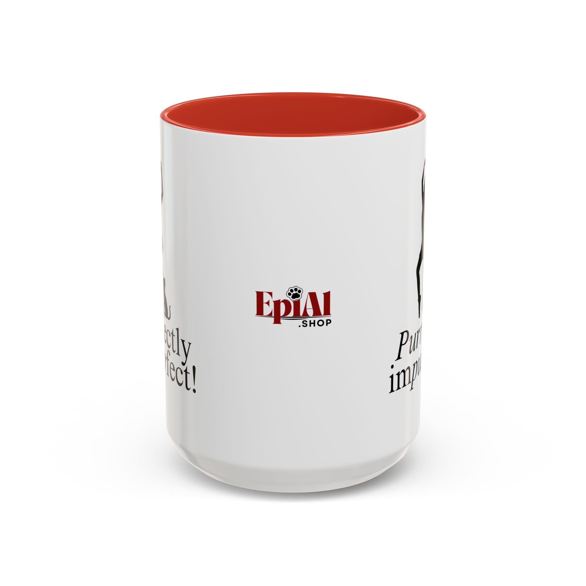 Photo depicting the ​Purrfectly Impurrfect Accent Coffee Mug (11, 15oz) from EpiAl's Shop.