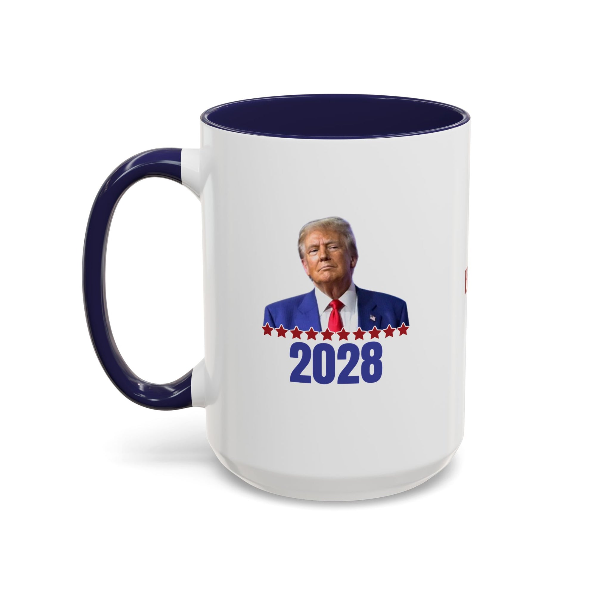 Trump 2028 Accent Coffee Mug - Ceramic Mug for Political Enthusiasts