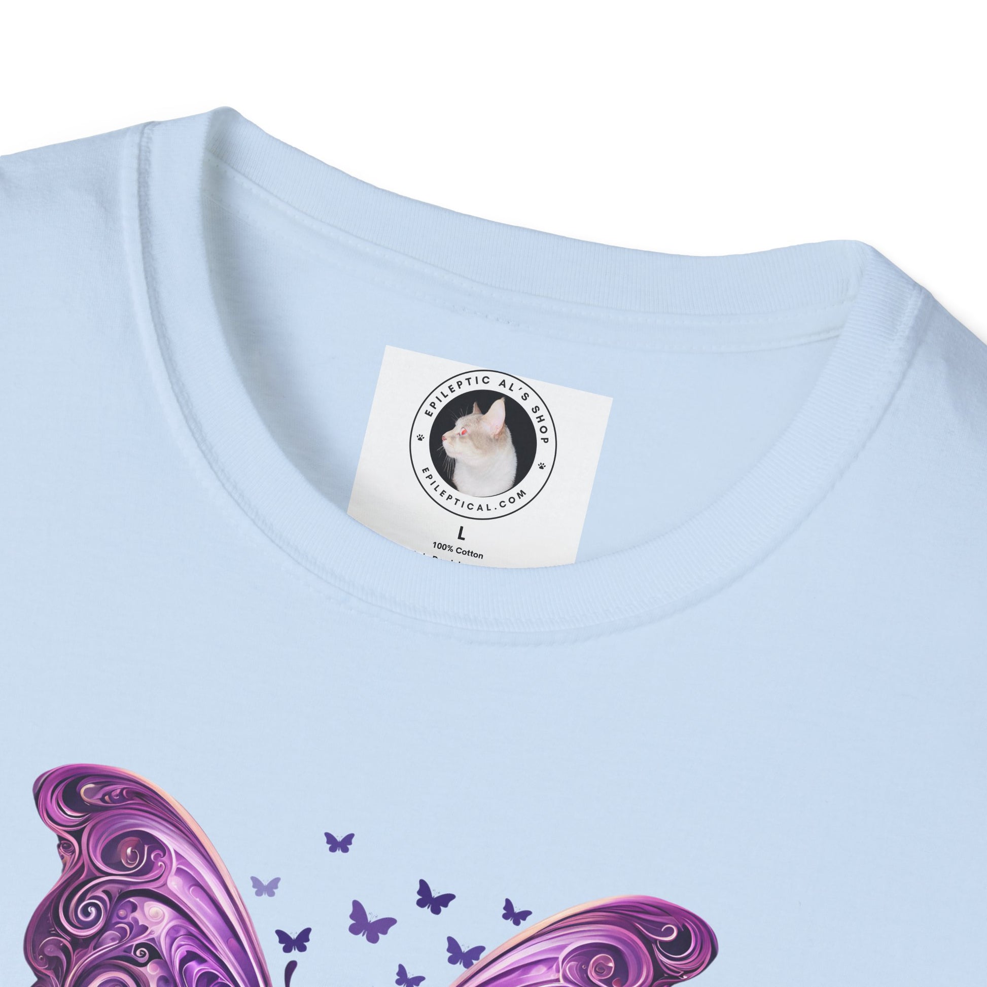 Epilepsy Butterfly Unisex Softstyle T - Shirt - T - Shirt - Epileptic Al’s Shop