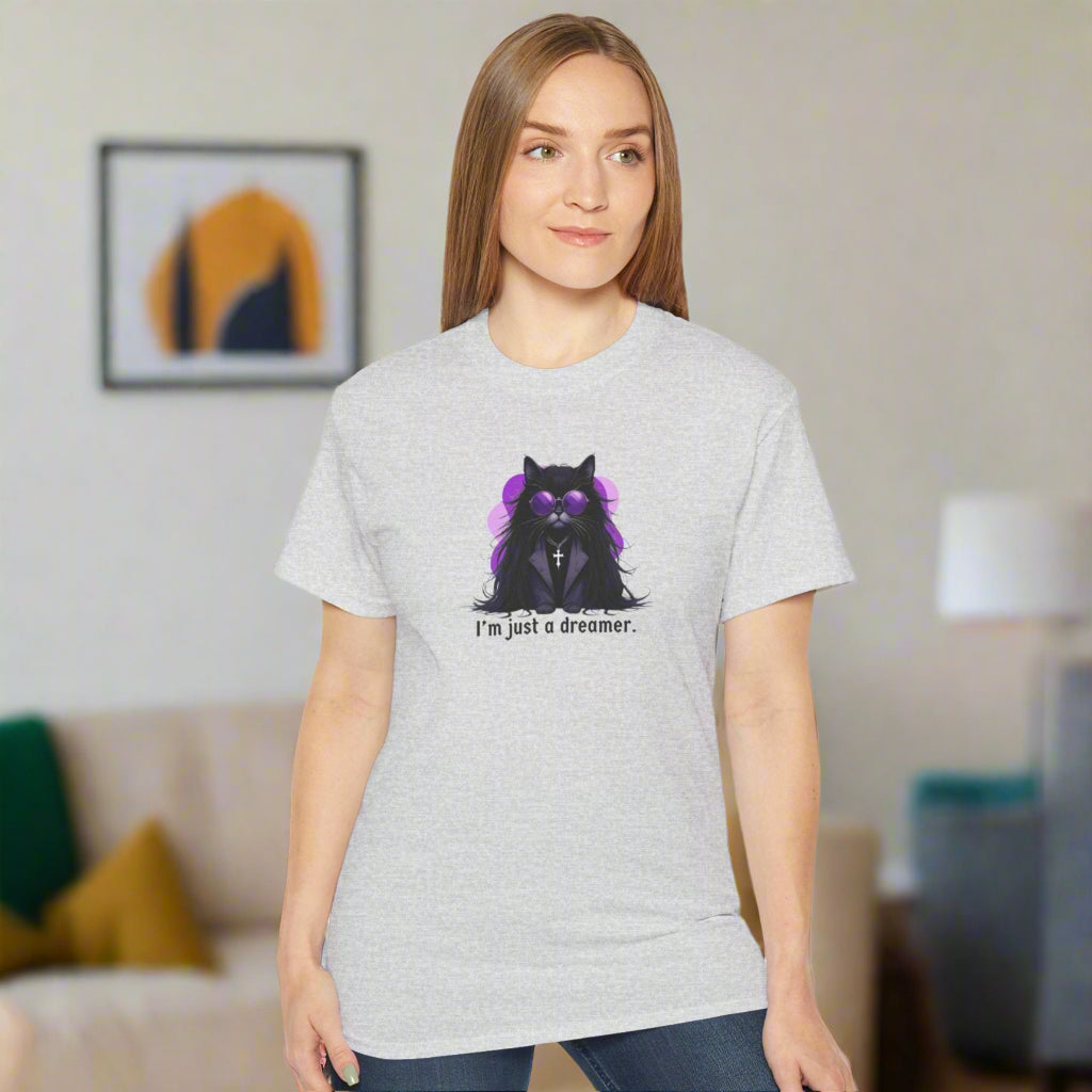 Just a Dreamer Ozzy Cat Graphic Tee