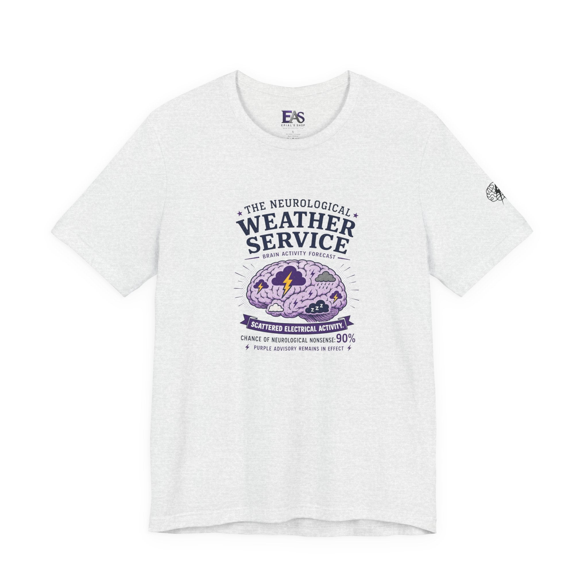 Neurological Weather Service Epilepsy Awareness T-Shirt | Brain Forecast Tee