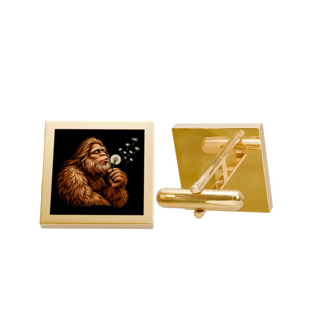 Bigfoot Dandelion Cufflinks – Sasquatch Stainless Steel Cufflinks