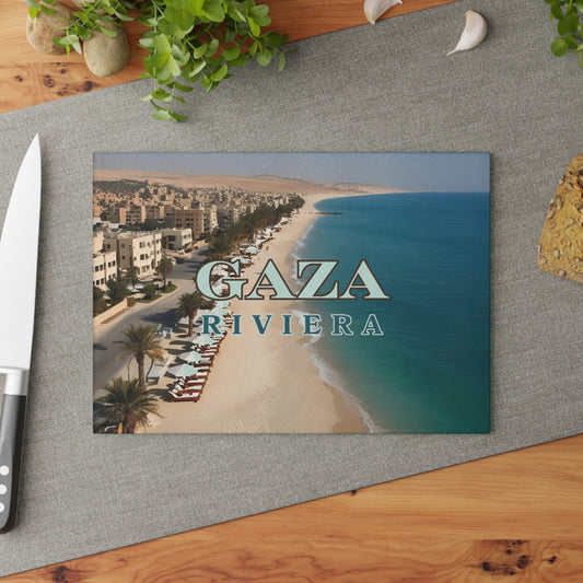 Gaza Riviera Glass Cutting Board Printify