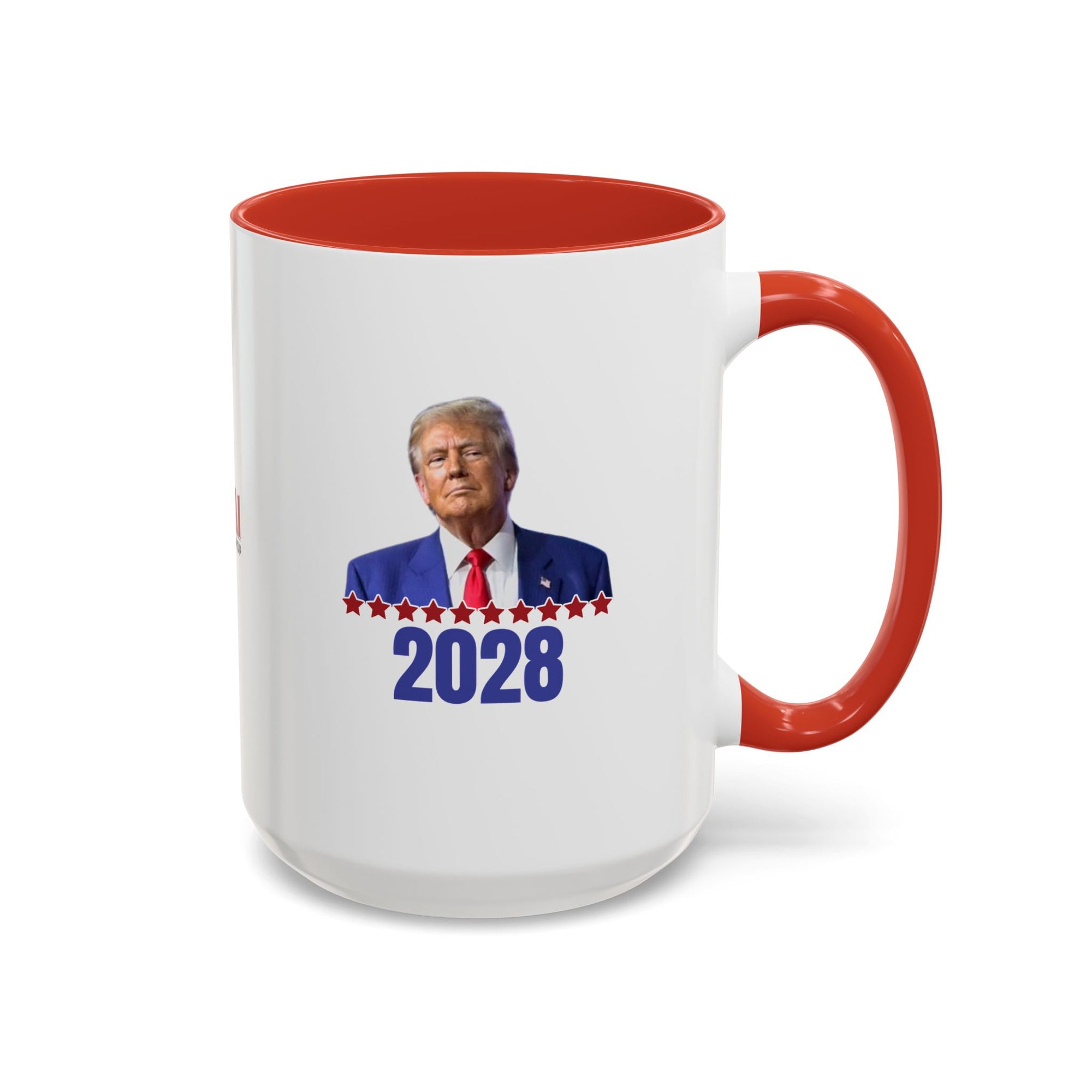 Trump 2028 Accent Coffee Mug - Ceramic Mug for Political Enthusiasts