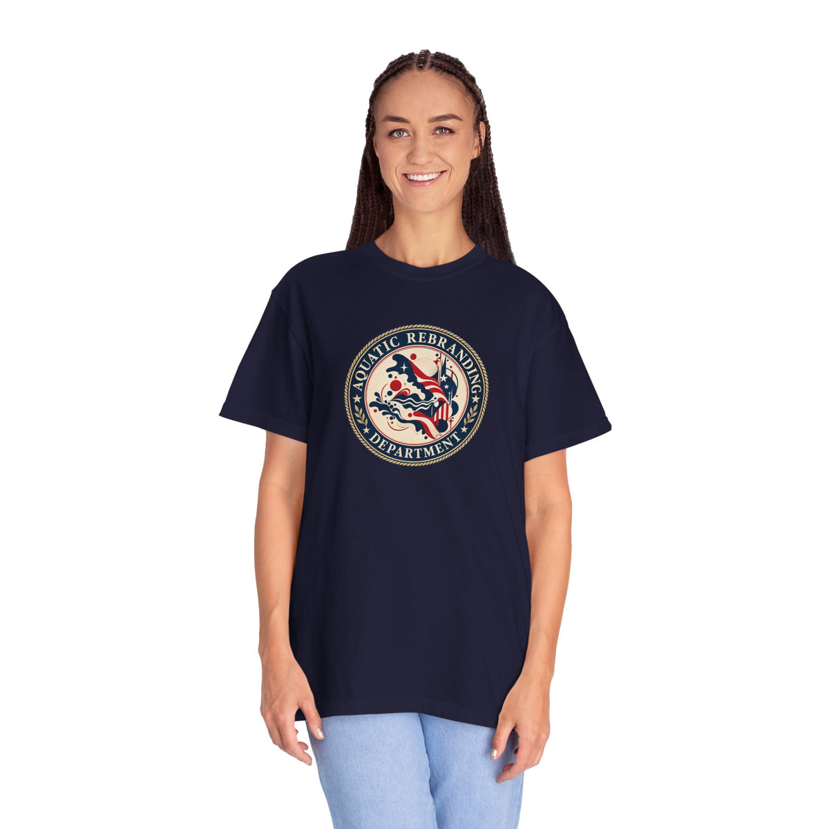 Aquatic Rebranding Department Garment-Dyed Unisex T-Shirt