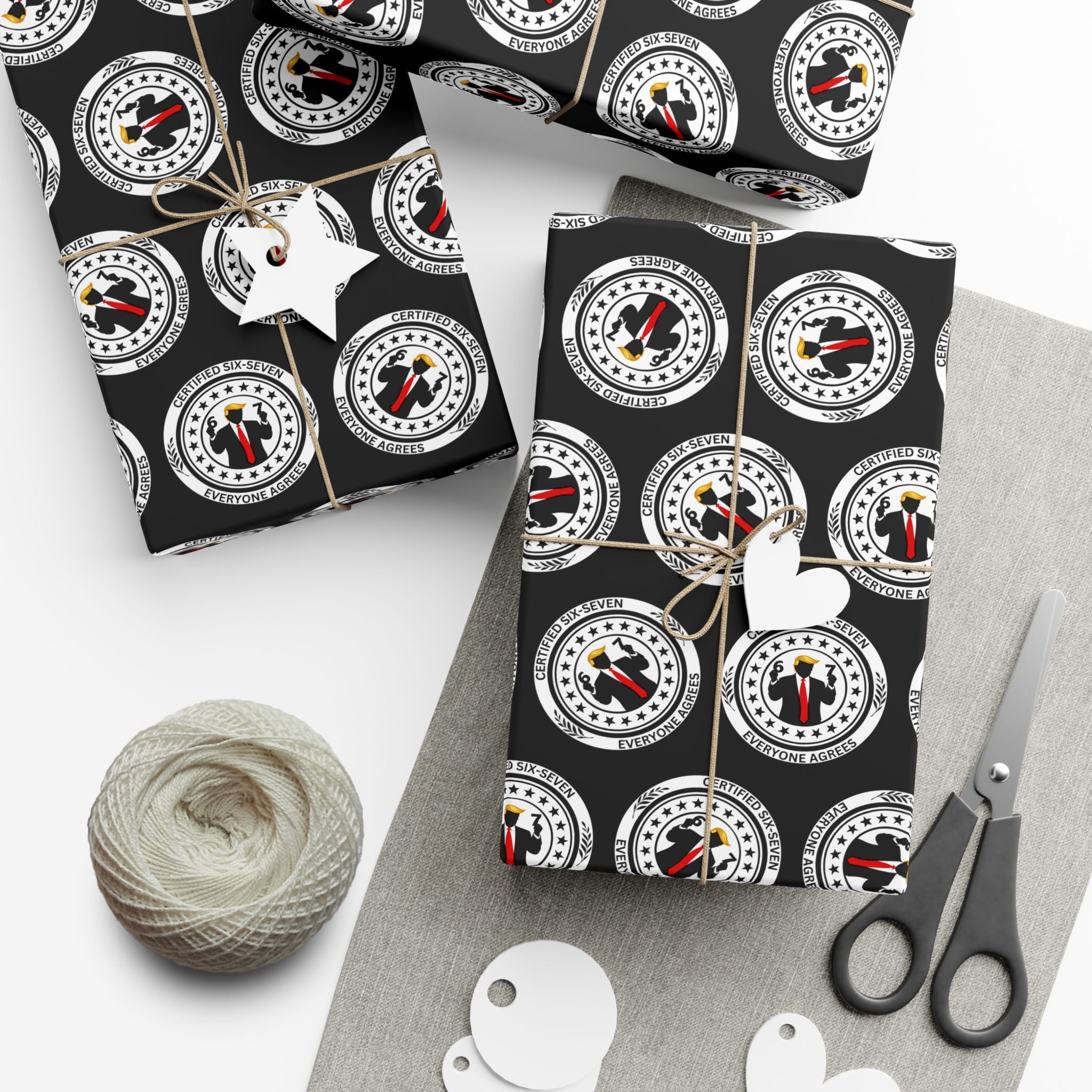 Certified Six-Seven Gift Wrap Paper (Political Parody)