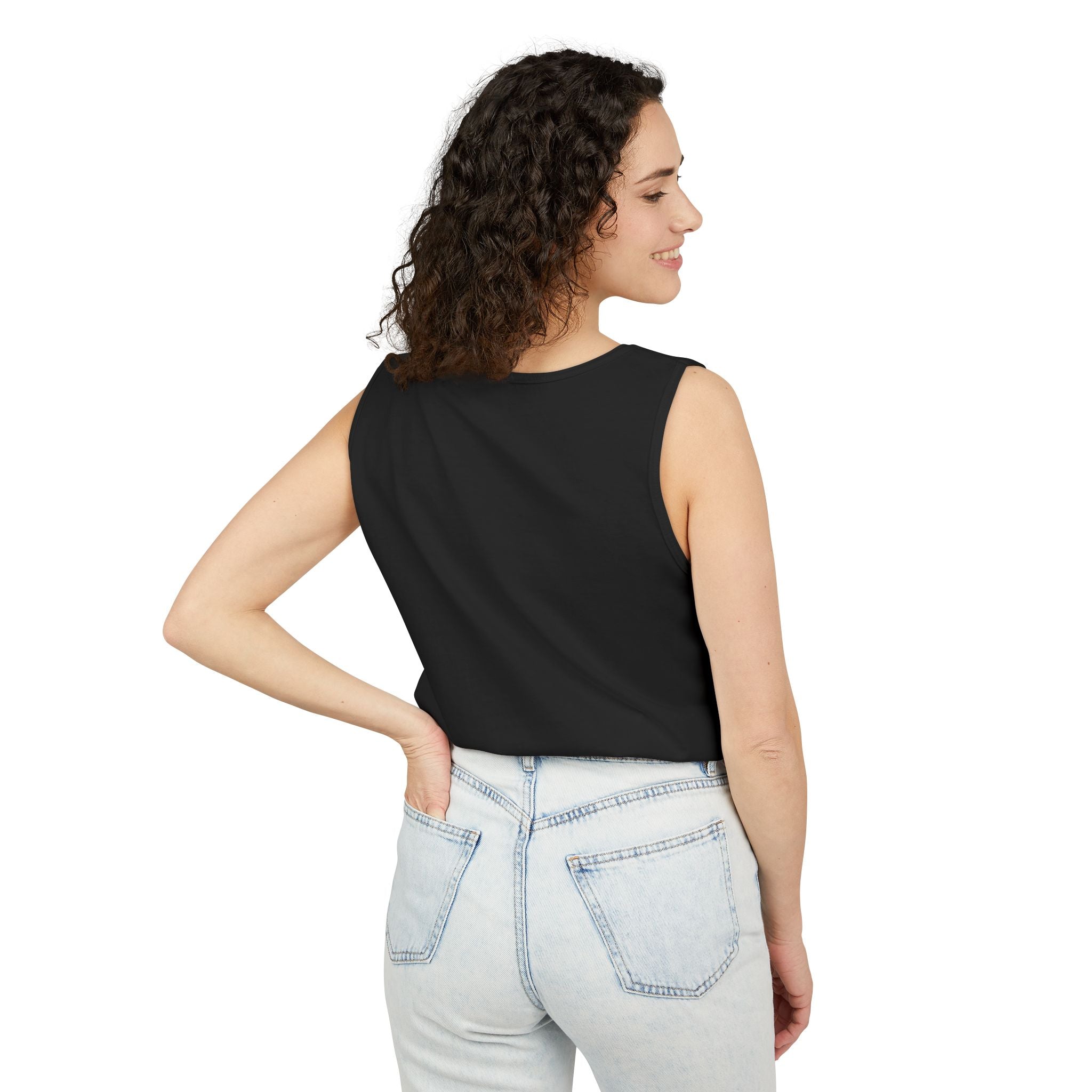 Whimsical Mushroom Cottage Women’s Garment-Dyed Tank Top
