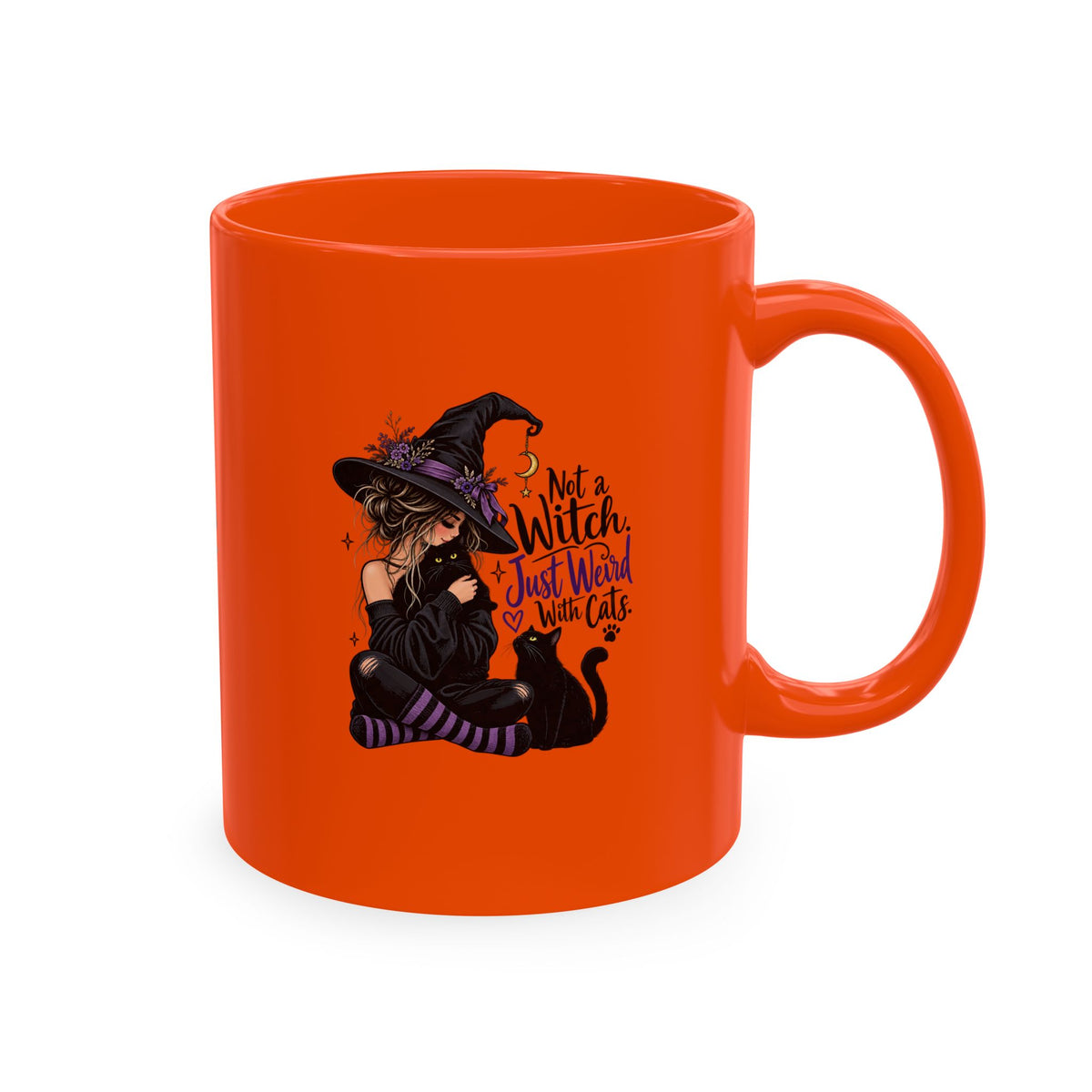 Not a Witch, Just Weird With Cats Halloween Coffee Mug