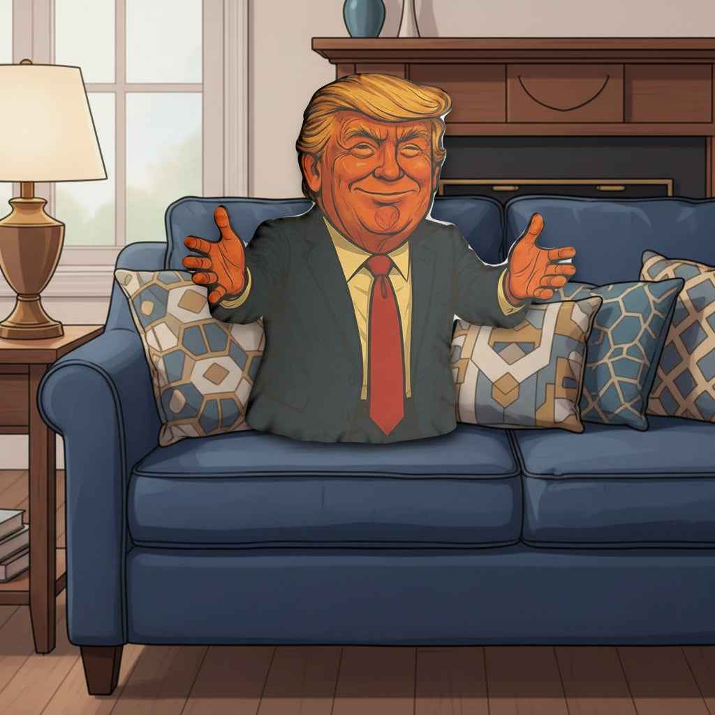 Political Parody Hug-Pose Shaped Pillow – “Big Hug Energy”