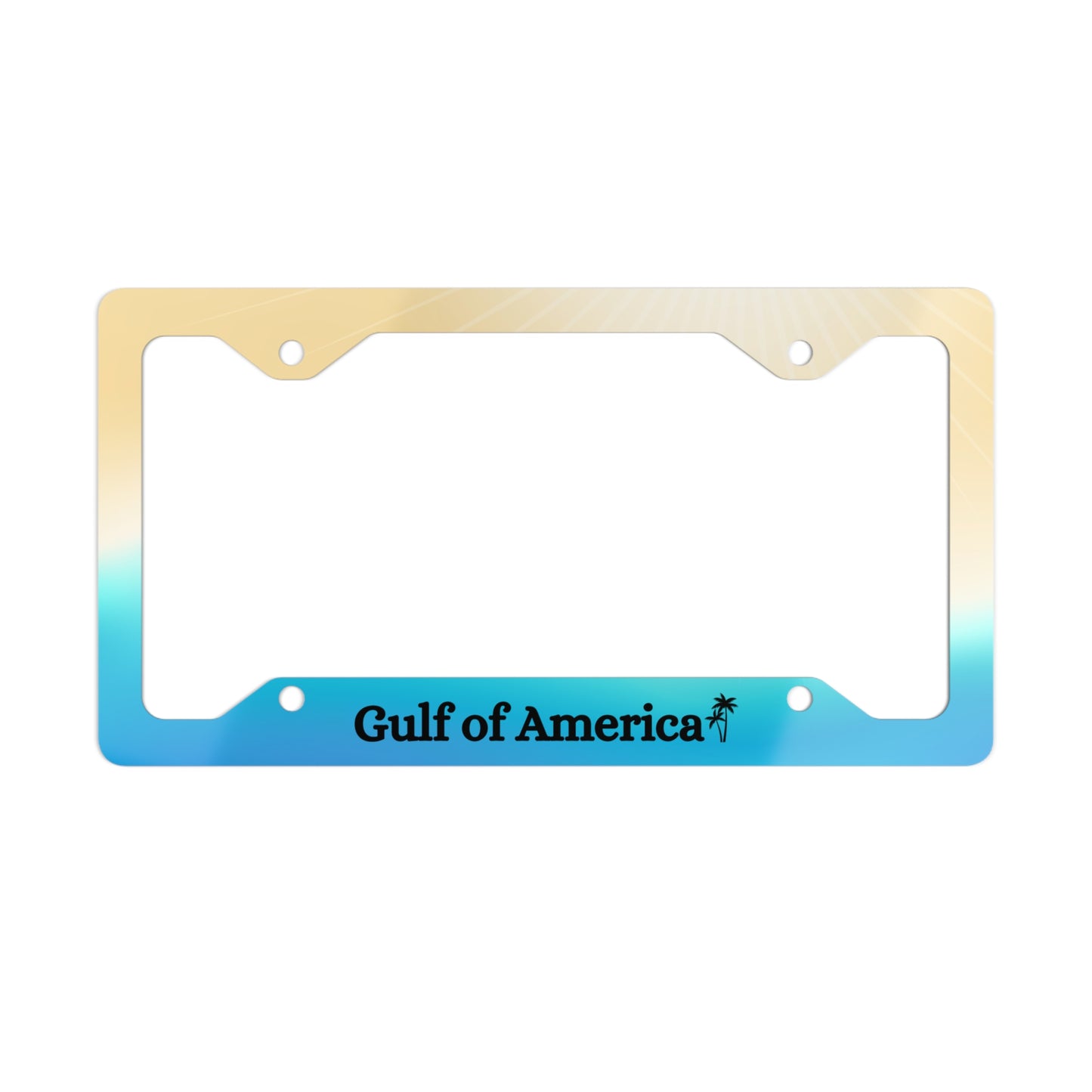 Gulf of America Metal License Plate Frame
