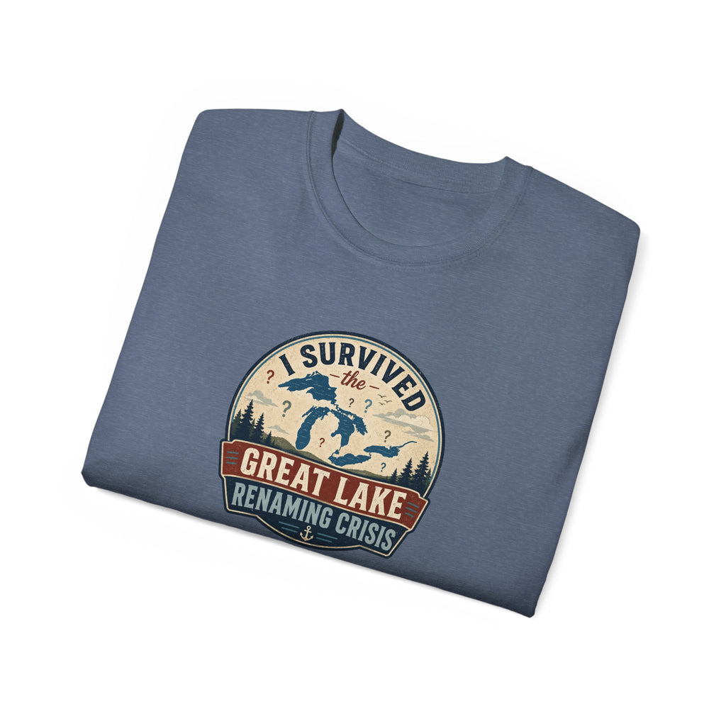I Survived the Great Lake Renaming Crisis T-Shirt | Lake Ontario vs. Lake America Tee