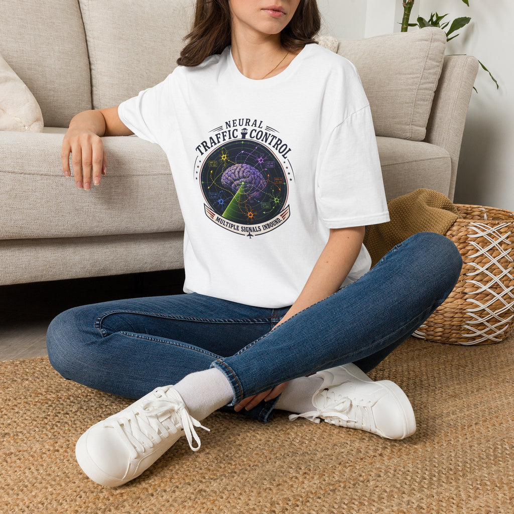 Neural Traffic Control T-Shirt | Brain Radar Graphic Tee