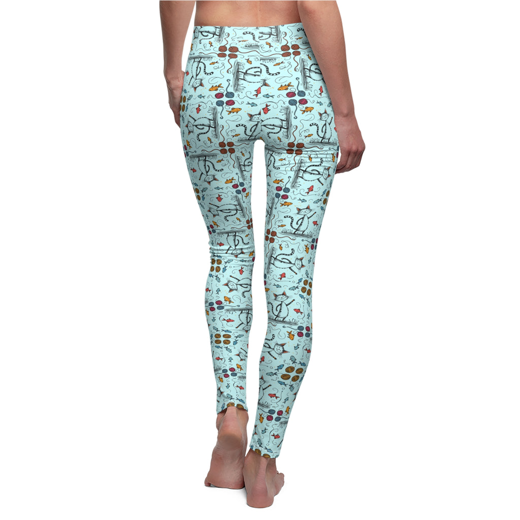 Women’s Happy Cat Pattern Casual Leggings