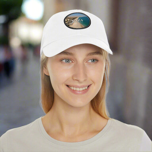 Gaza Riviera Dad Hat with Leather Patch Printify