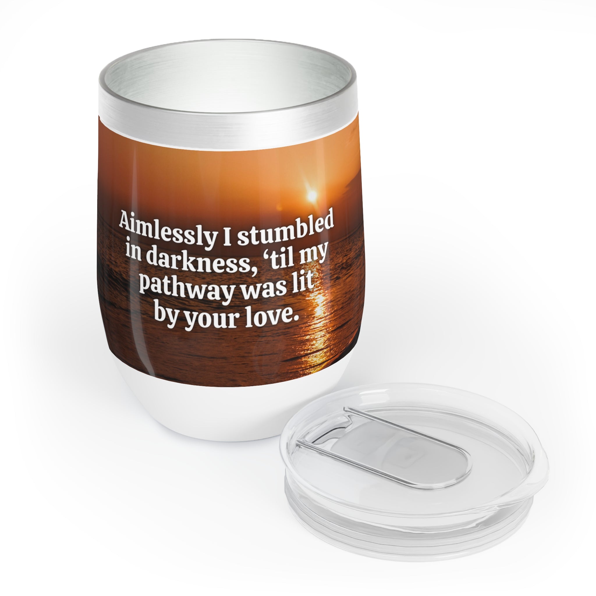 Photo depicting the ​Aimlessly Chill Wine Tumbler from EpiAl's Shop.