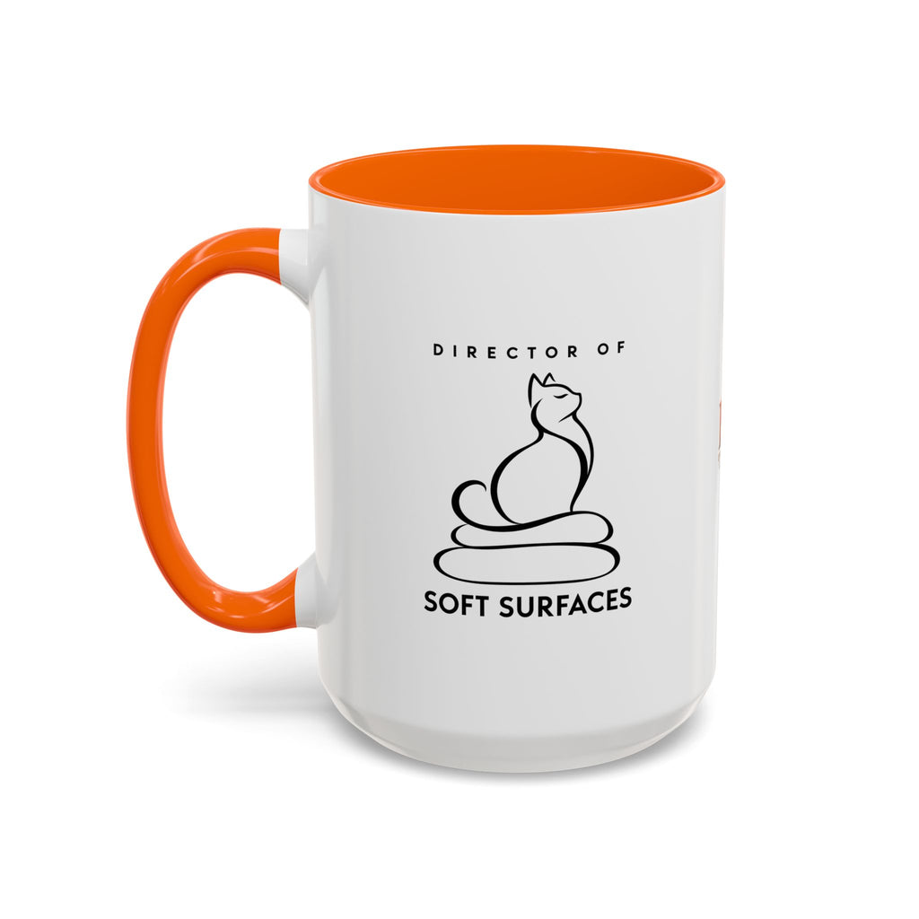 Director of Soft Surfaces Cat Mug | Funny Cat Lover Coffee Cup (11oz/15oz)