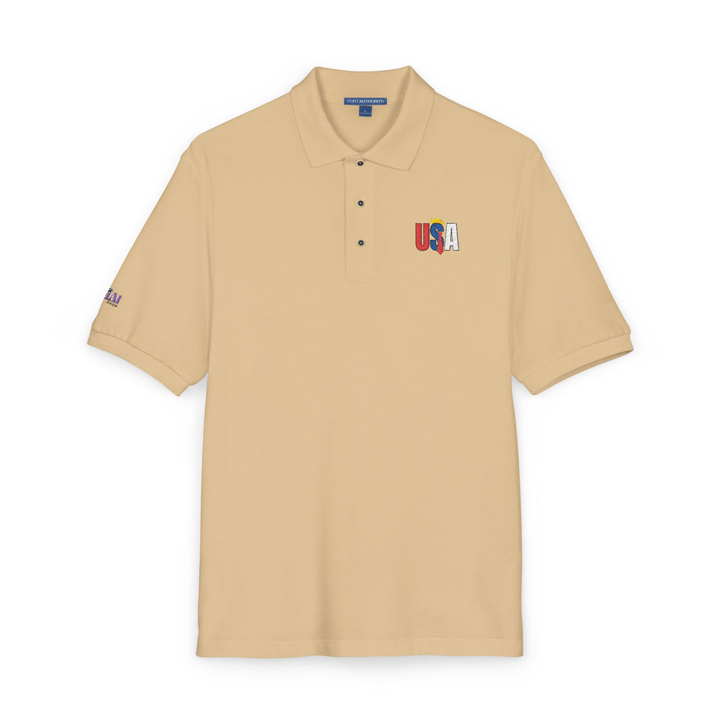 Classic USA Embroidered Unisex Polo Shirt