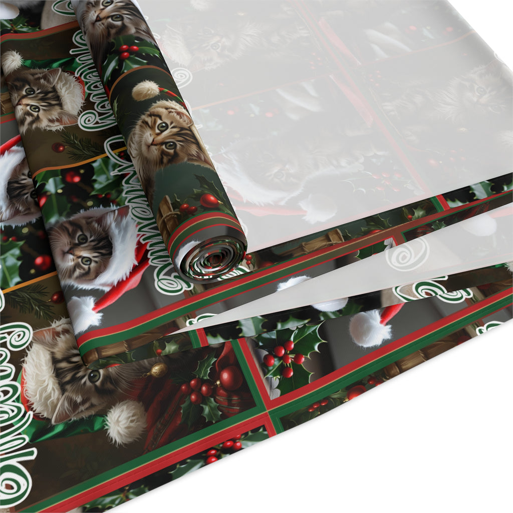 Meowy Christmas Festive Table Runner