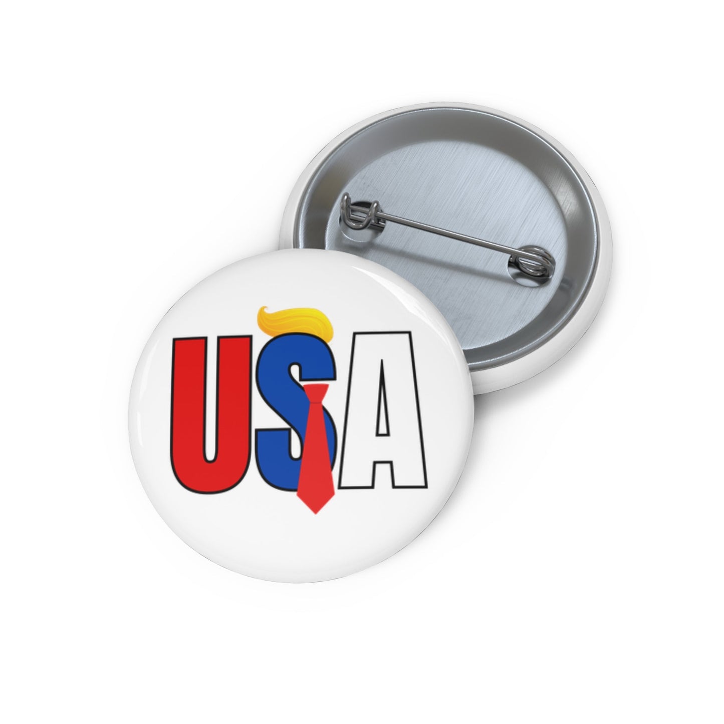 Trump USA Pin Buttons - Fun & Patriotic Accessories for Events Printify