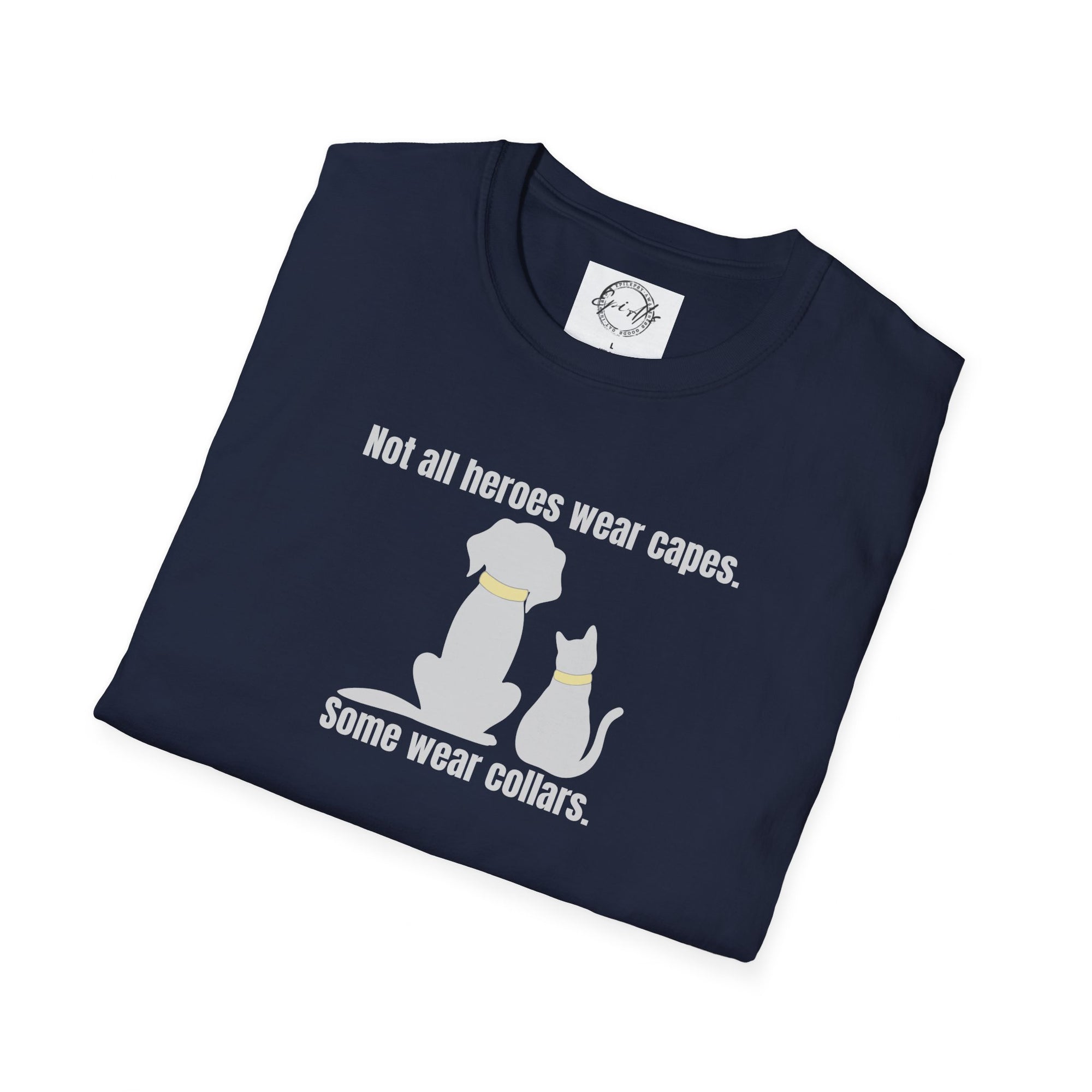 Heroes in Collars Unisex Softstyle T - Shirt - T - Shirt - Epileptic Al’s Shop