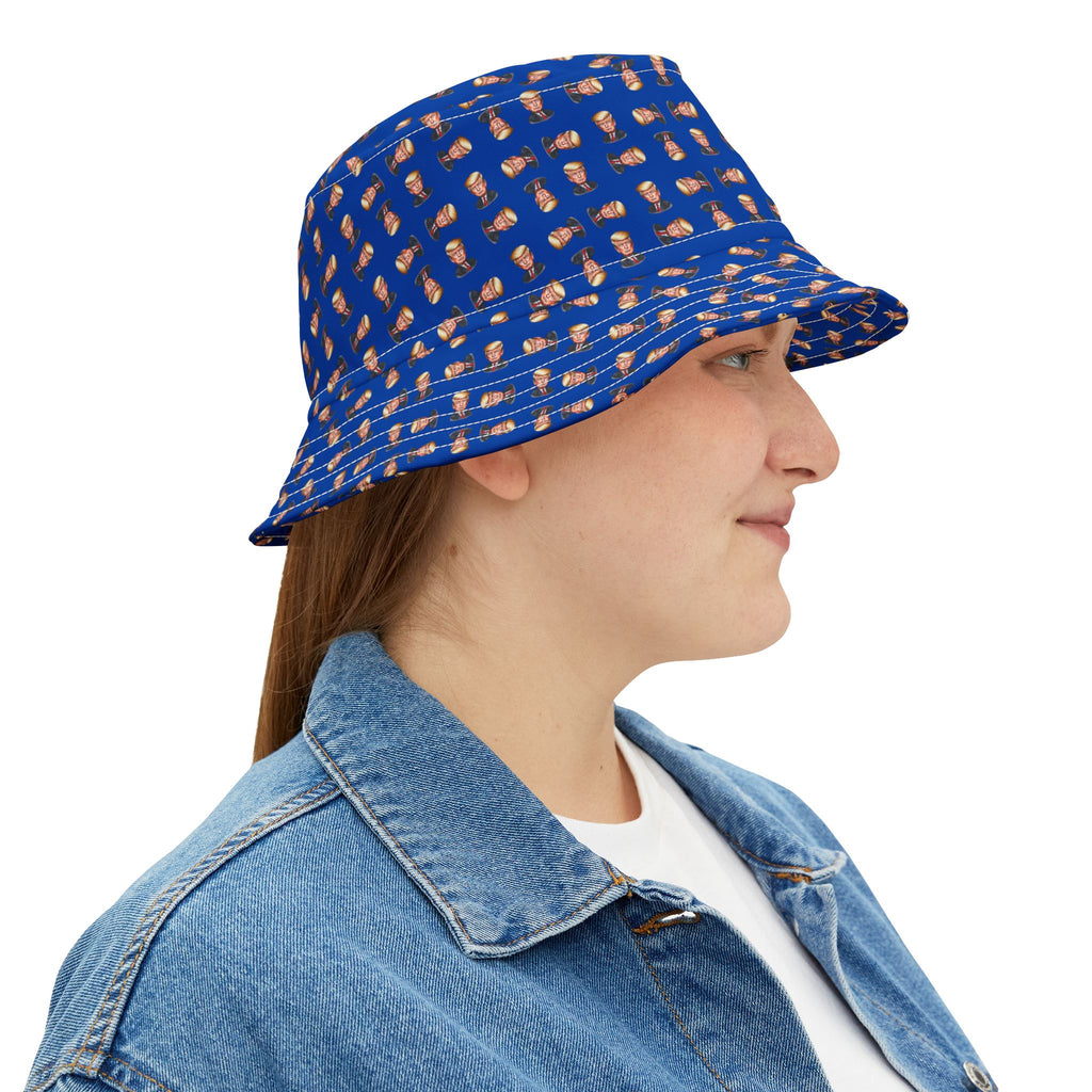 Trump Faces Printed Bucket Hat for Summer Fun