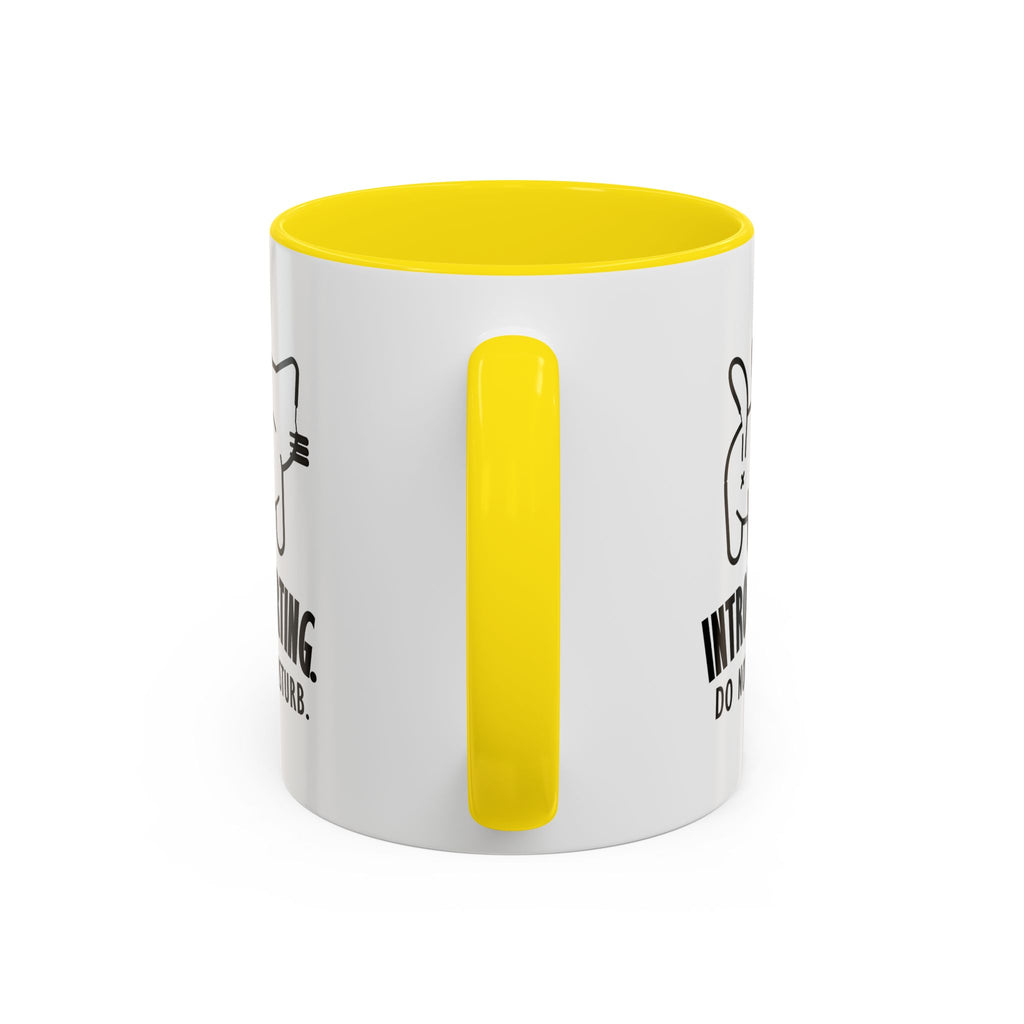 Introverting. Do Not Disturb. Two-Tone Cat Coffee Mug (11oz & 15oz)