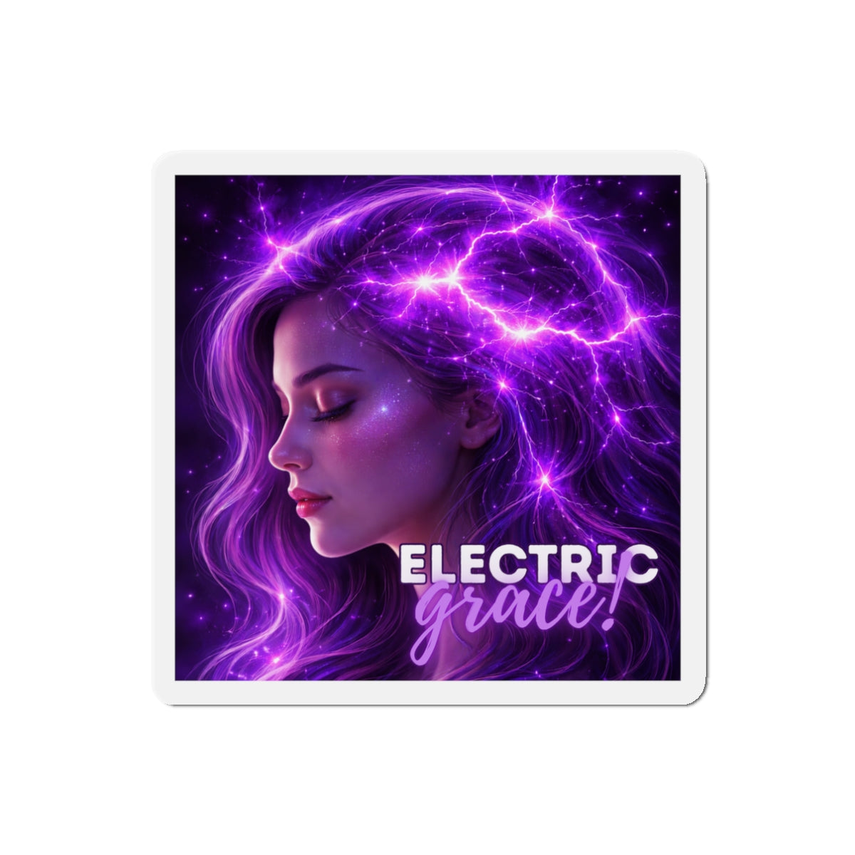 Electric Grace Magnet – Purple Energy Art Design
