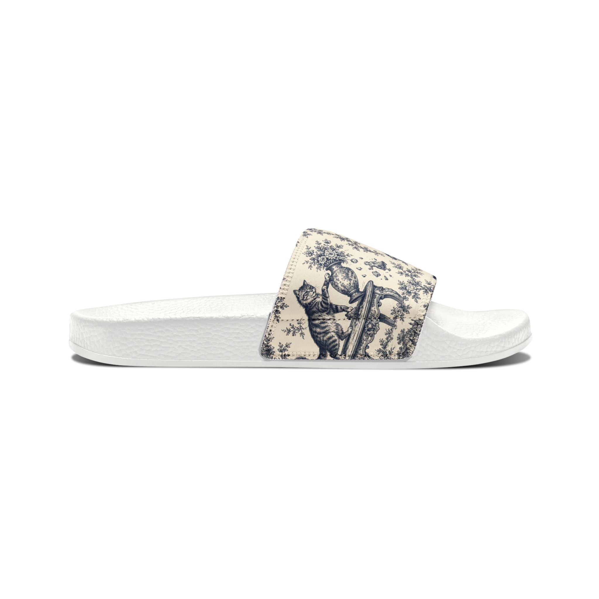 Toile Cats Slide Sandals (Removal Straps)