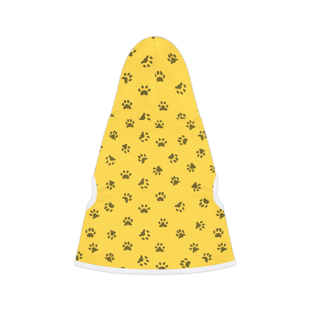 Yellow Paw Prints Pet Hoodie