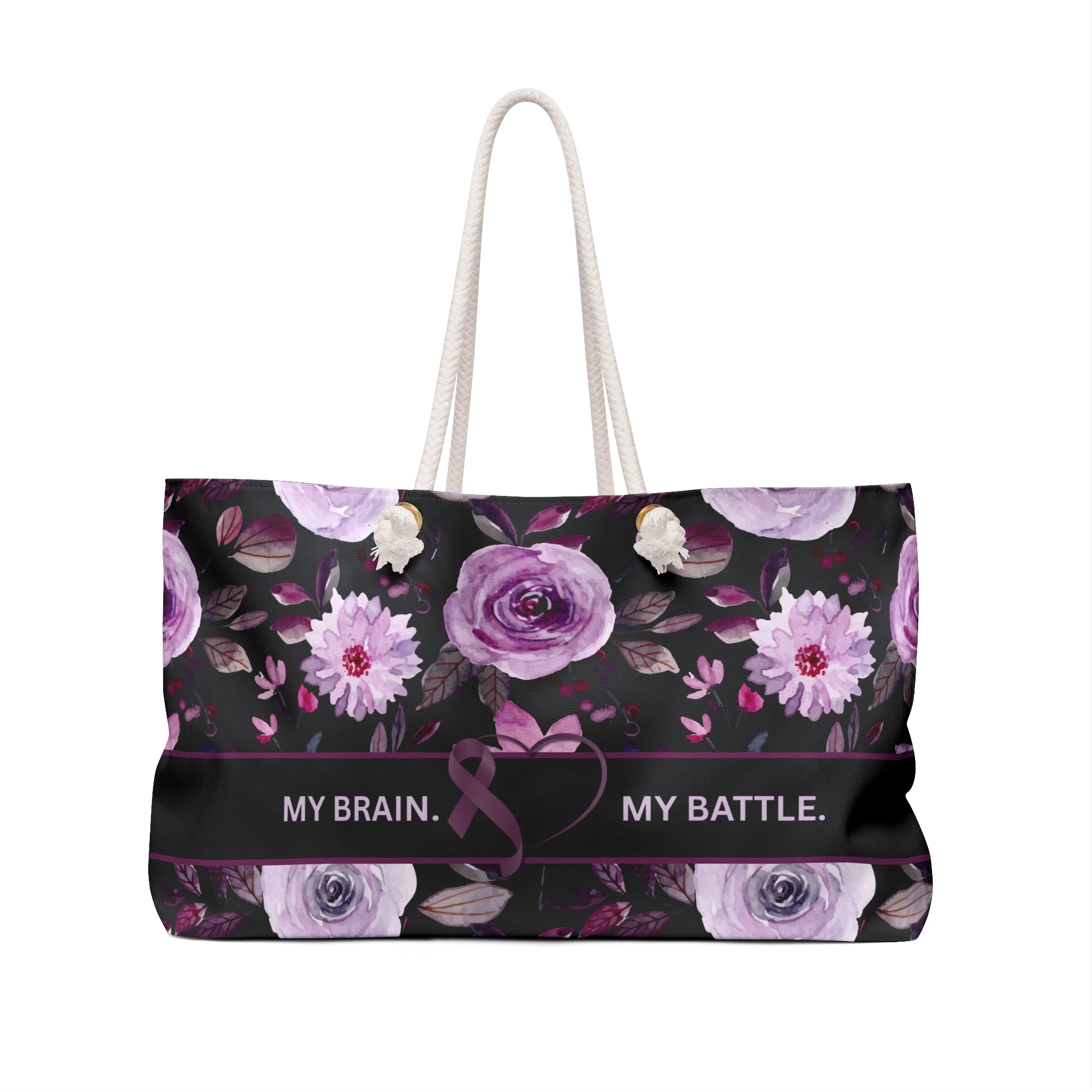 My Brain, My Battle Epilepsy Awareness Weekender Bag