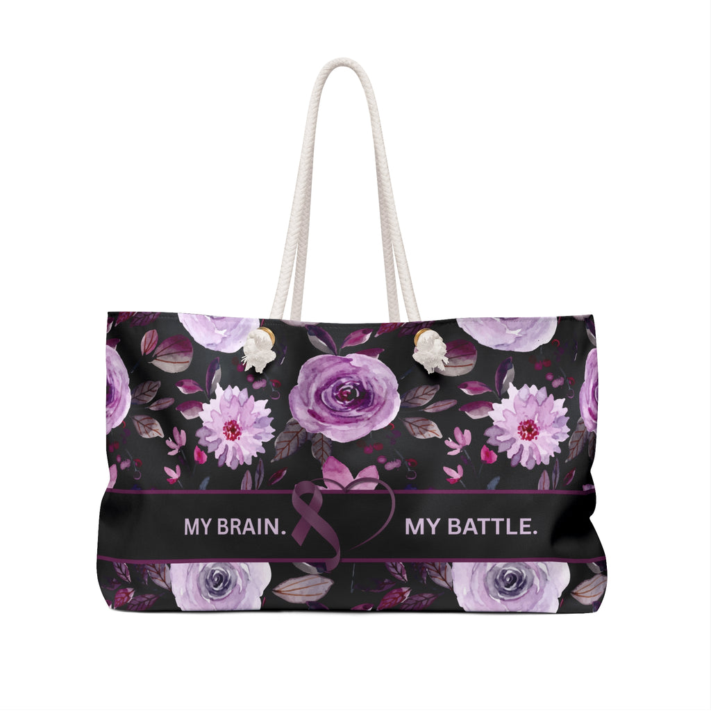 My Brain, My Battle Epilepsy Awareness Weekender Bag