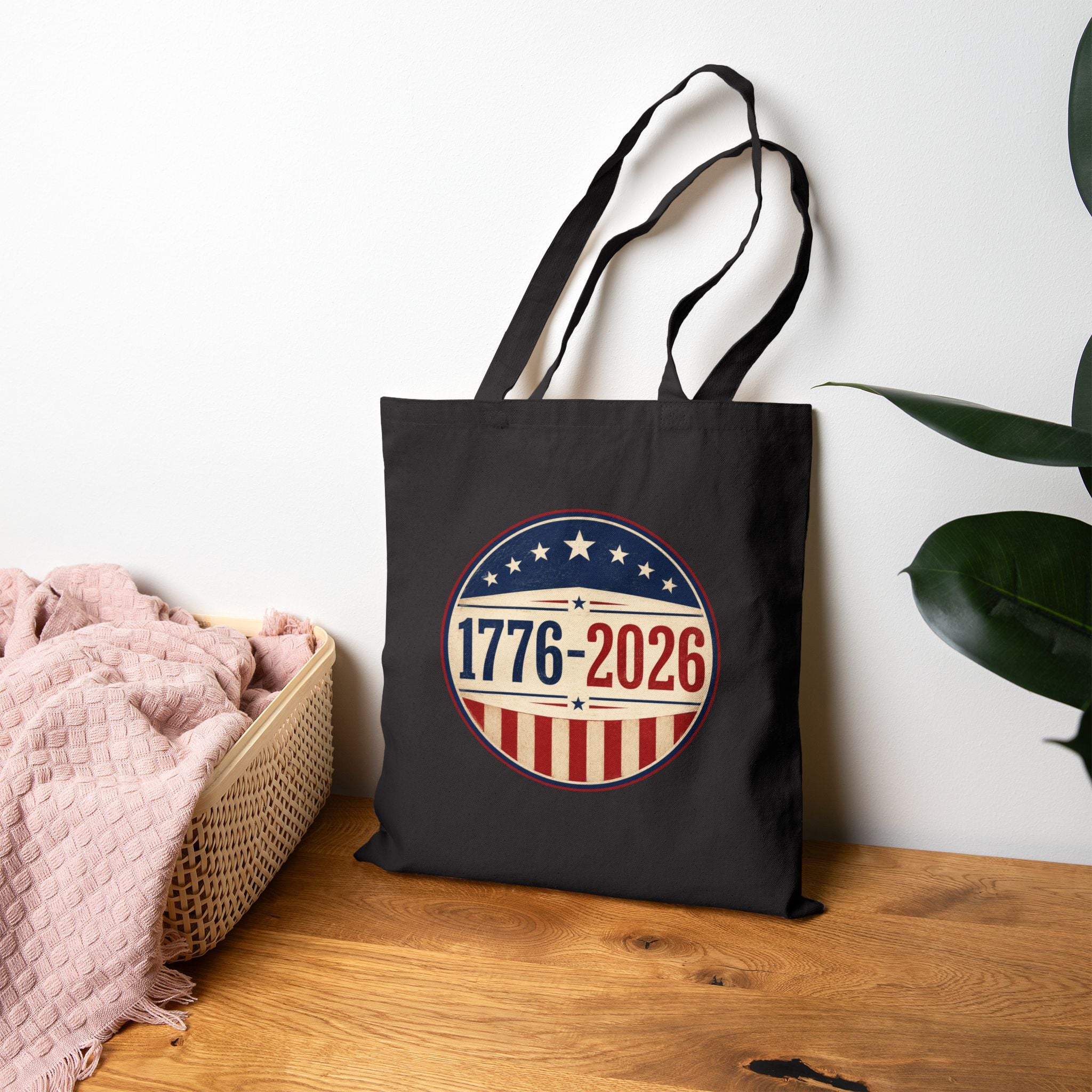 1776–2026 America Anniversary Canvas Tote Bag | Patriotic USA Carryall