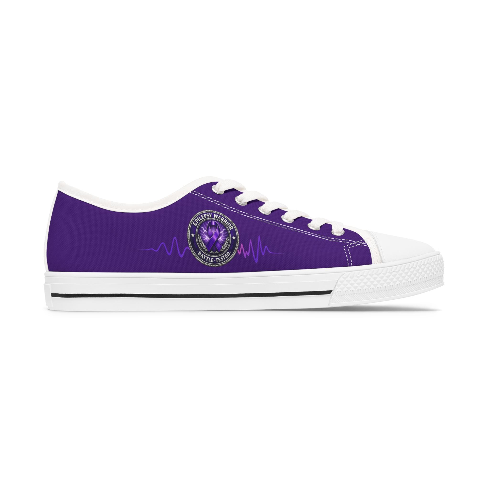 Epilepsy Warrior – Purple Awareness Low Top Sneakers