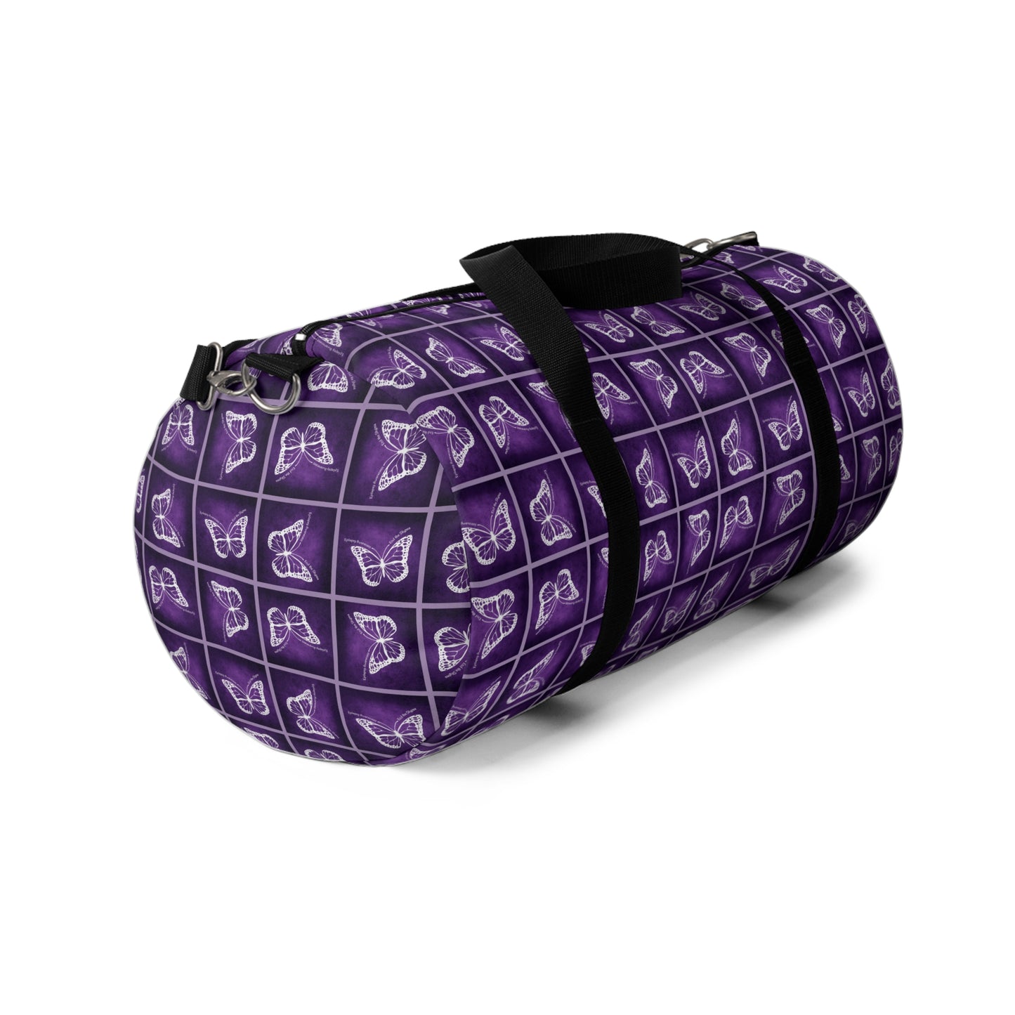 Purple Butterfly Pattern Duffel Bag