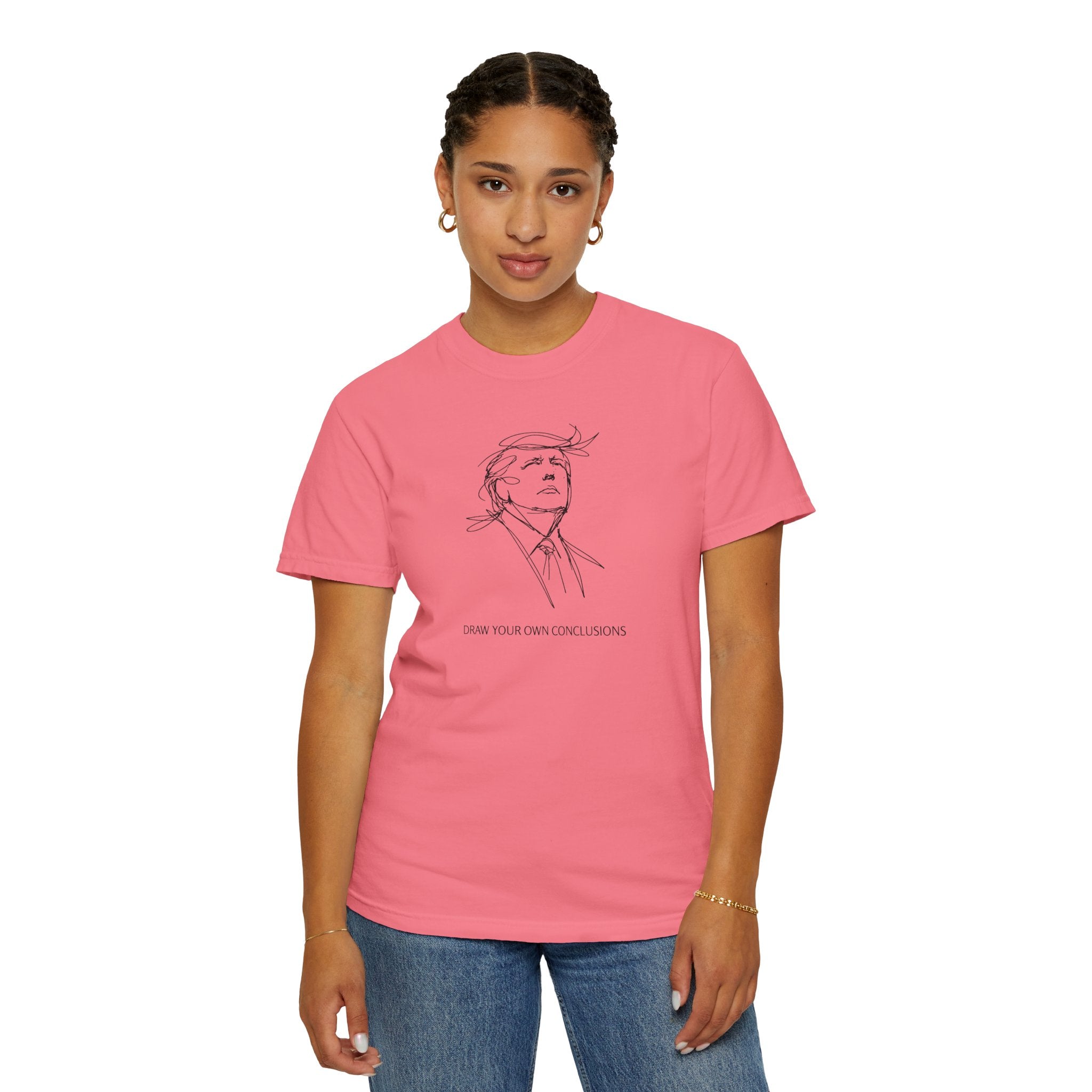 Draw Your Own Conclusions Unisex Graphic Tee – Minimal Line Art Statement Shirt