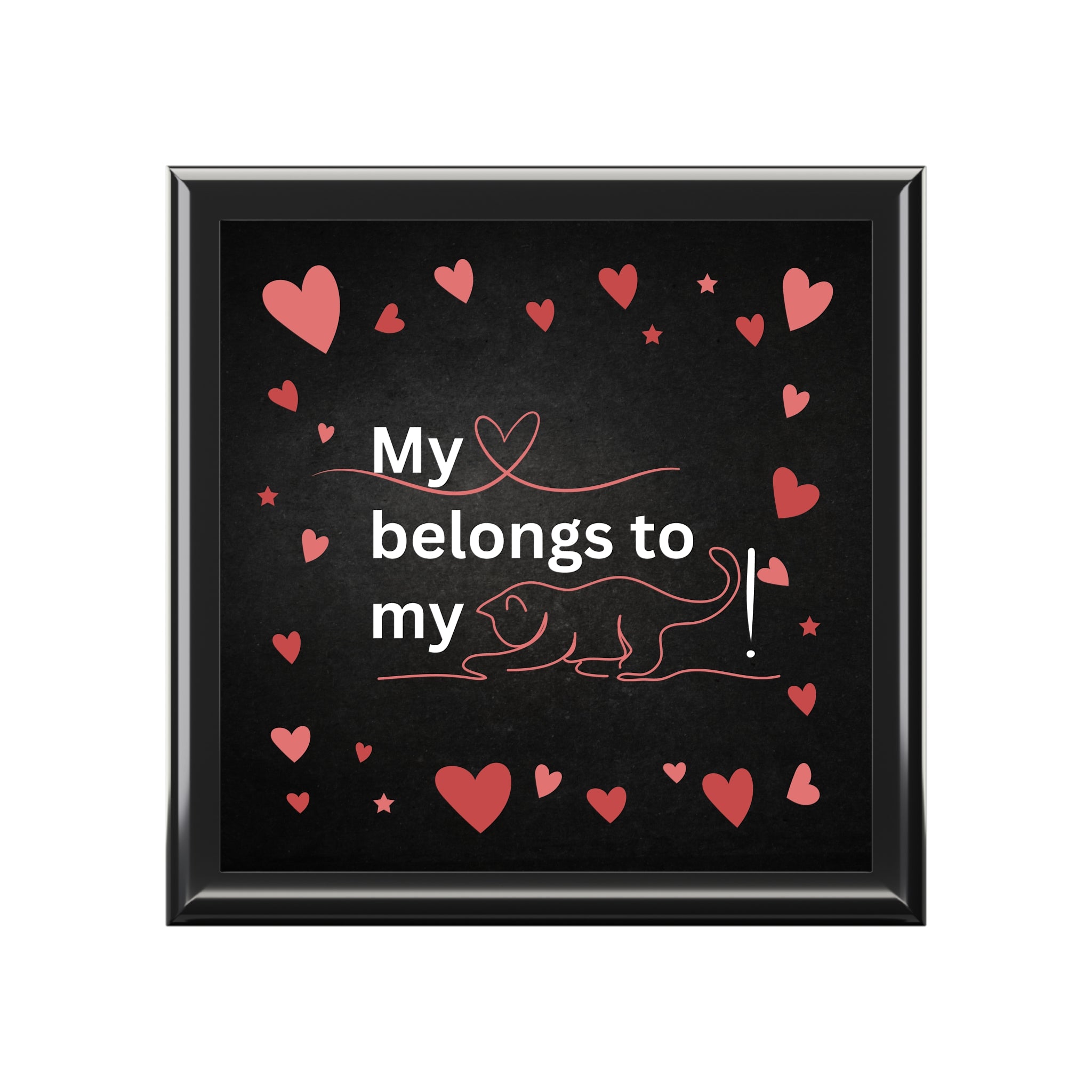 My Heart Belongs to my Cat Jewelry Box - EpiAl's Shop