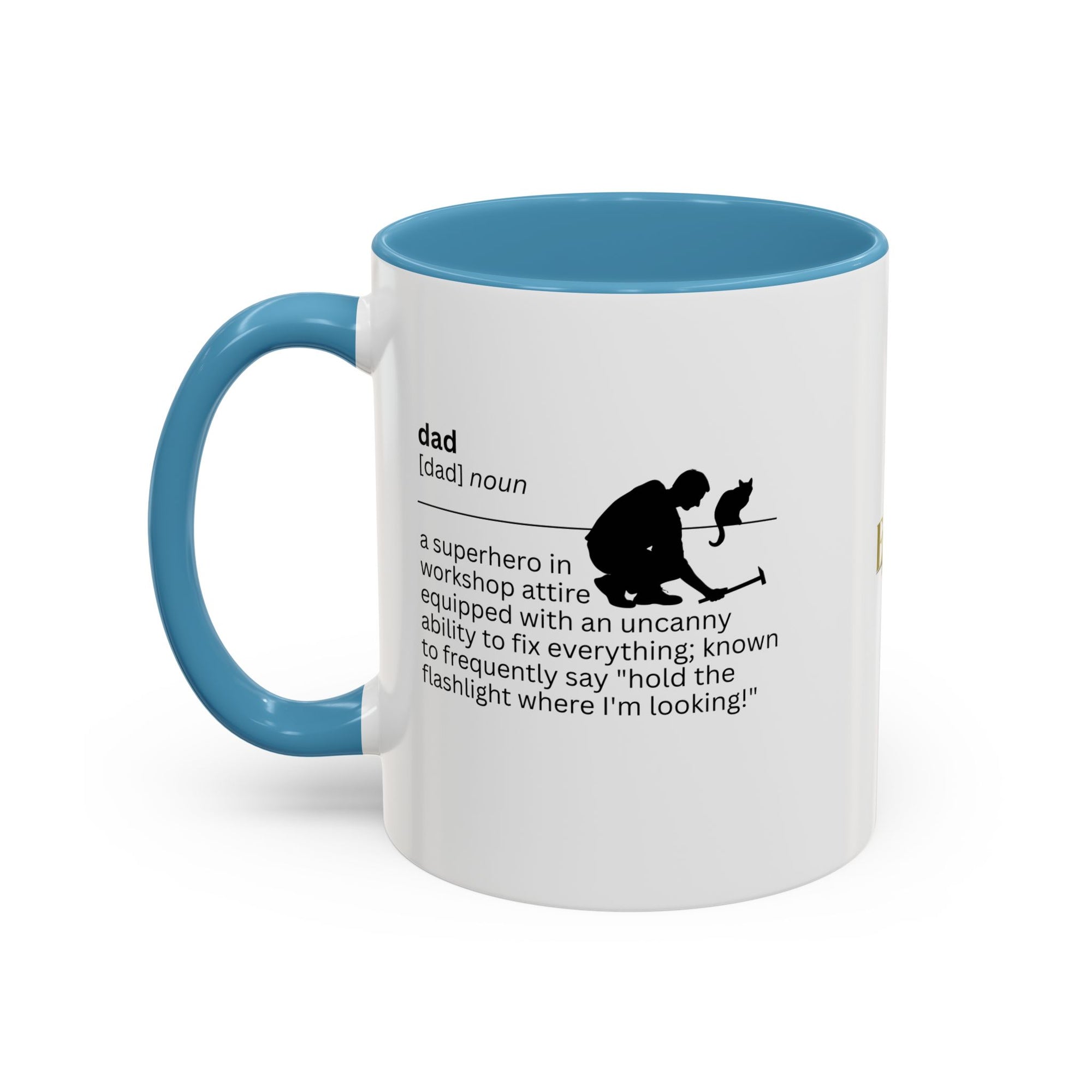 Dad Flashlight Accent Coffee Mug - Perfect Gift for Dads