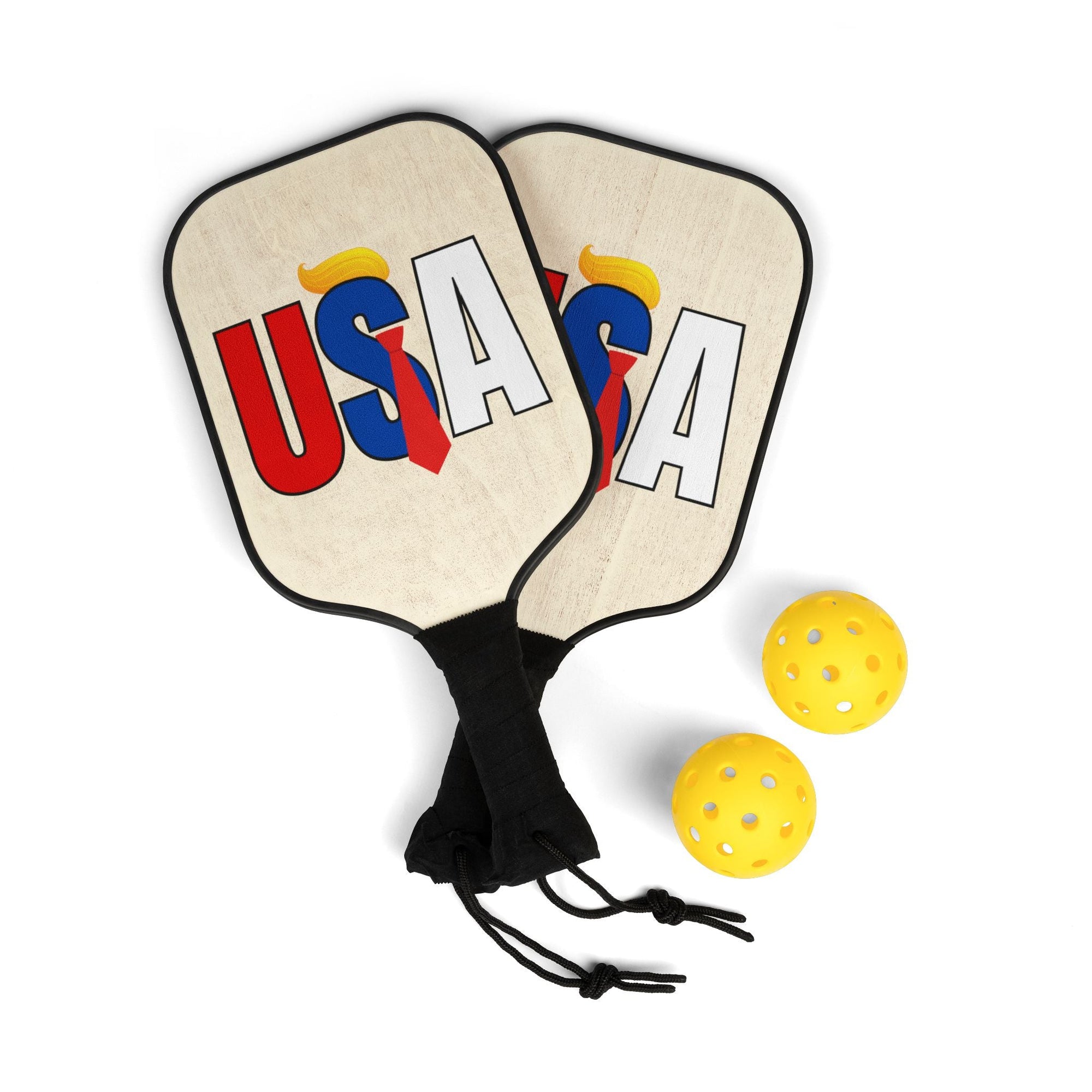 Trump USA-themed Pickleball Paddle Kit Printify