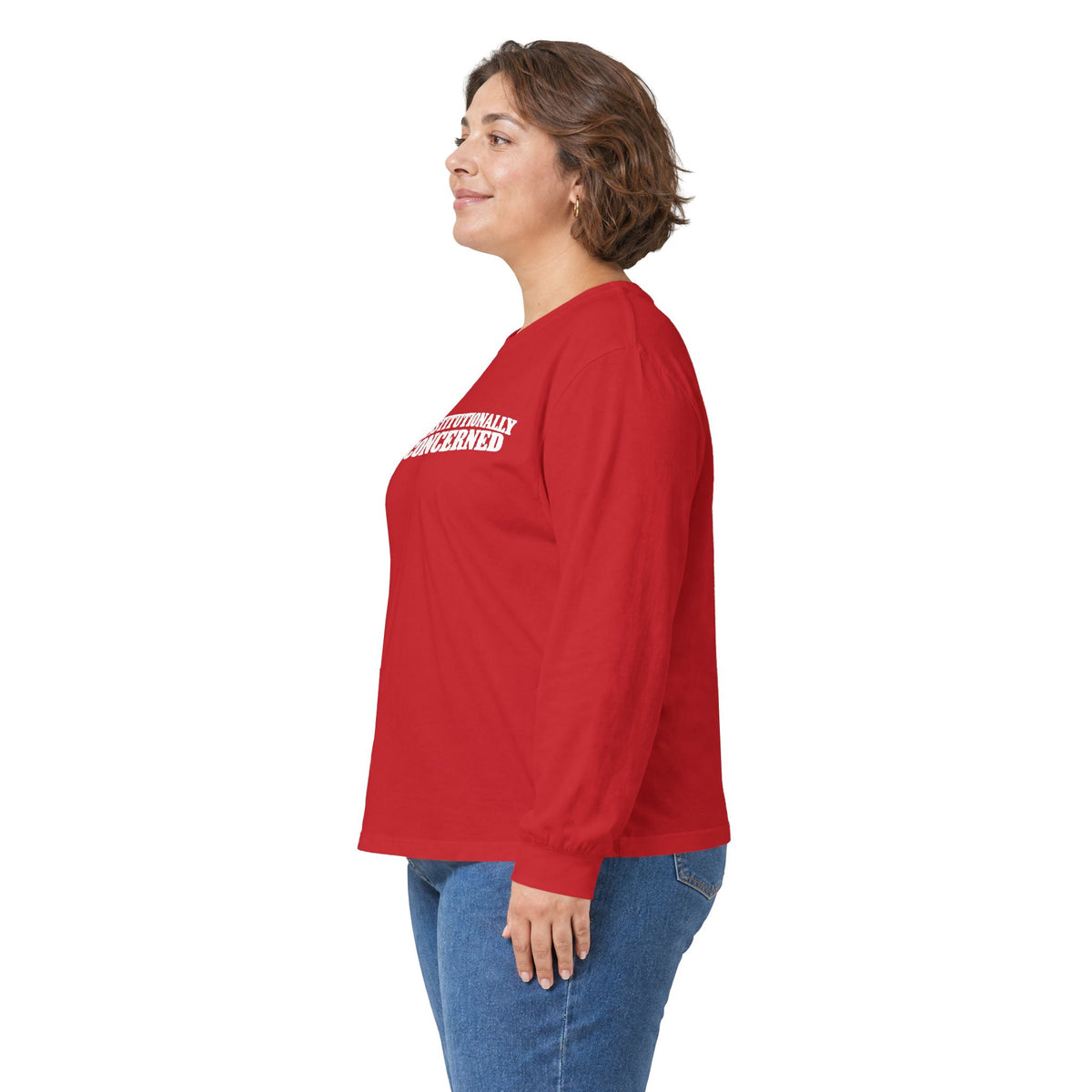 Constitutionally Concerned Bald Eagle Long Sleeve T-Shirt | Patriotic Humor