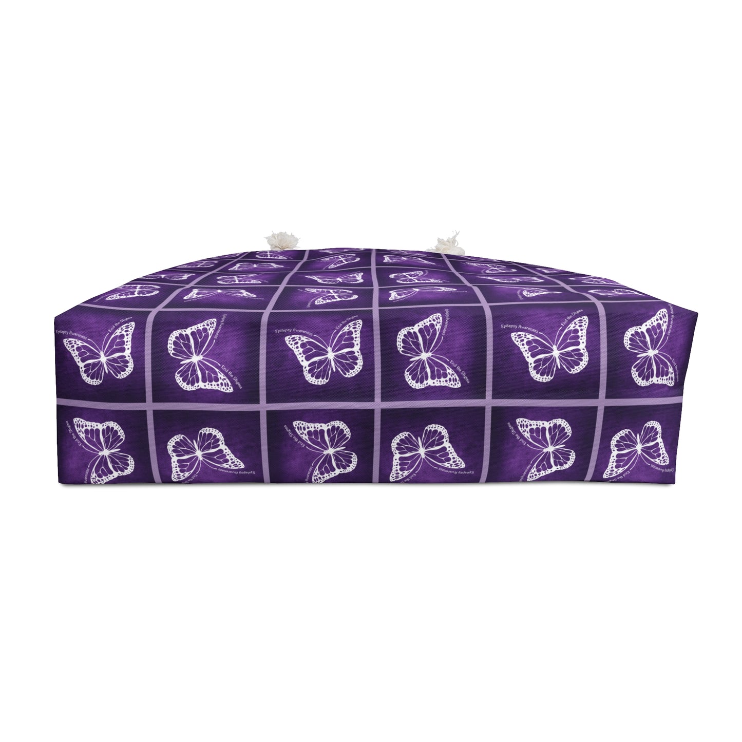 Elegant Purple Butterfly Print Weekender Bag