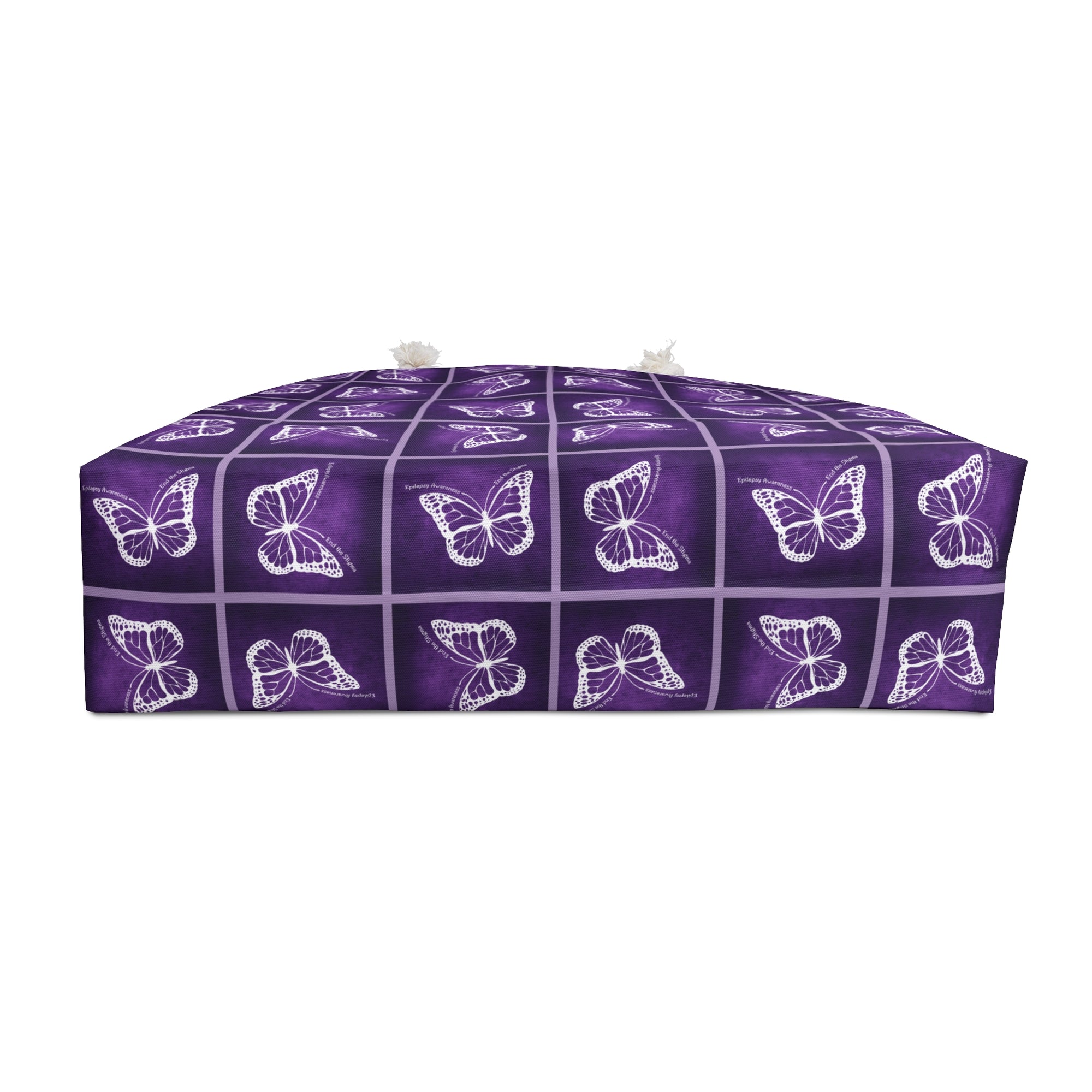 Elegant Purple Butterfly Print Weekender Bag