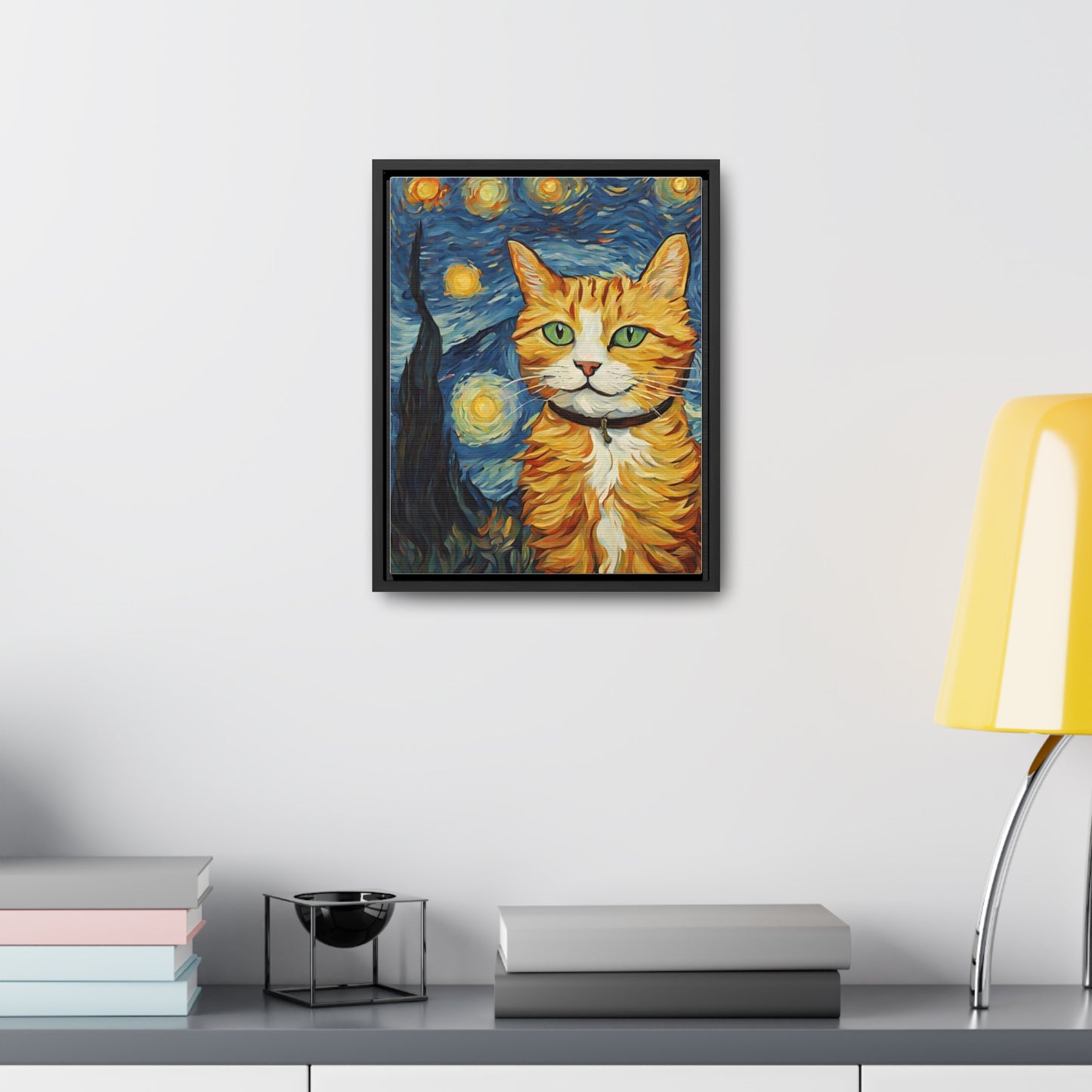 Van Gogh Style Cat Gallery Canvas Wraps, Vertical Frame - Canvas - Epileptic Al’s Shop