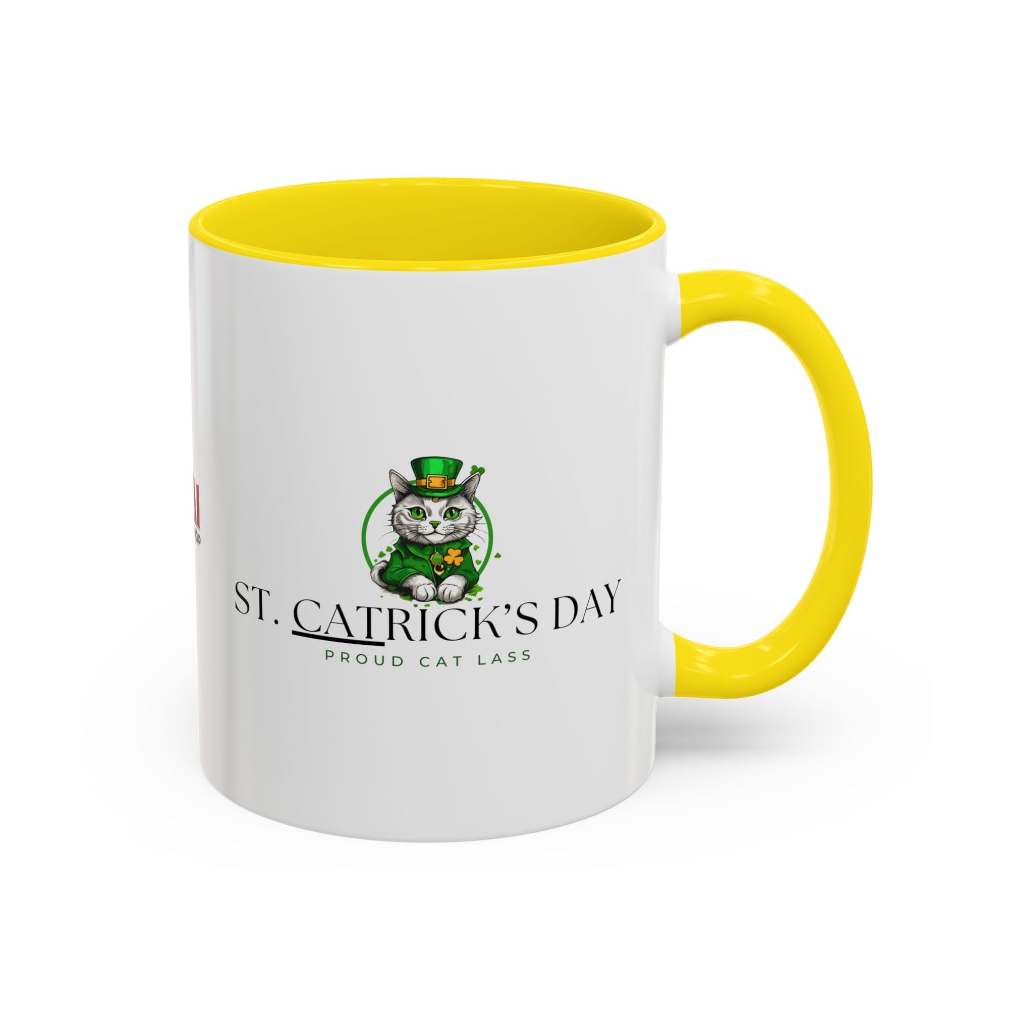 St. Patrick's Day Cat Coffee Mug - Proud Cat Lass Design Printify