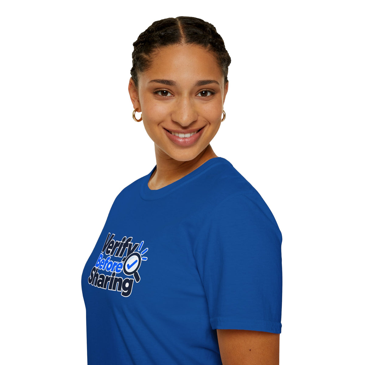Verify Before Sharing T-Shirt | Critical Thinking & Media Literacy Graphic Tee
