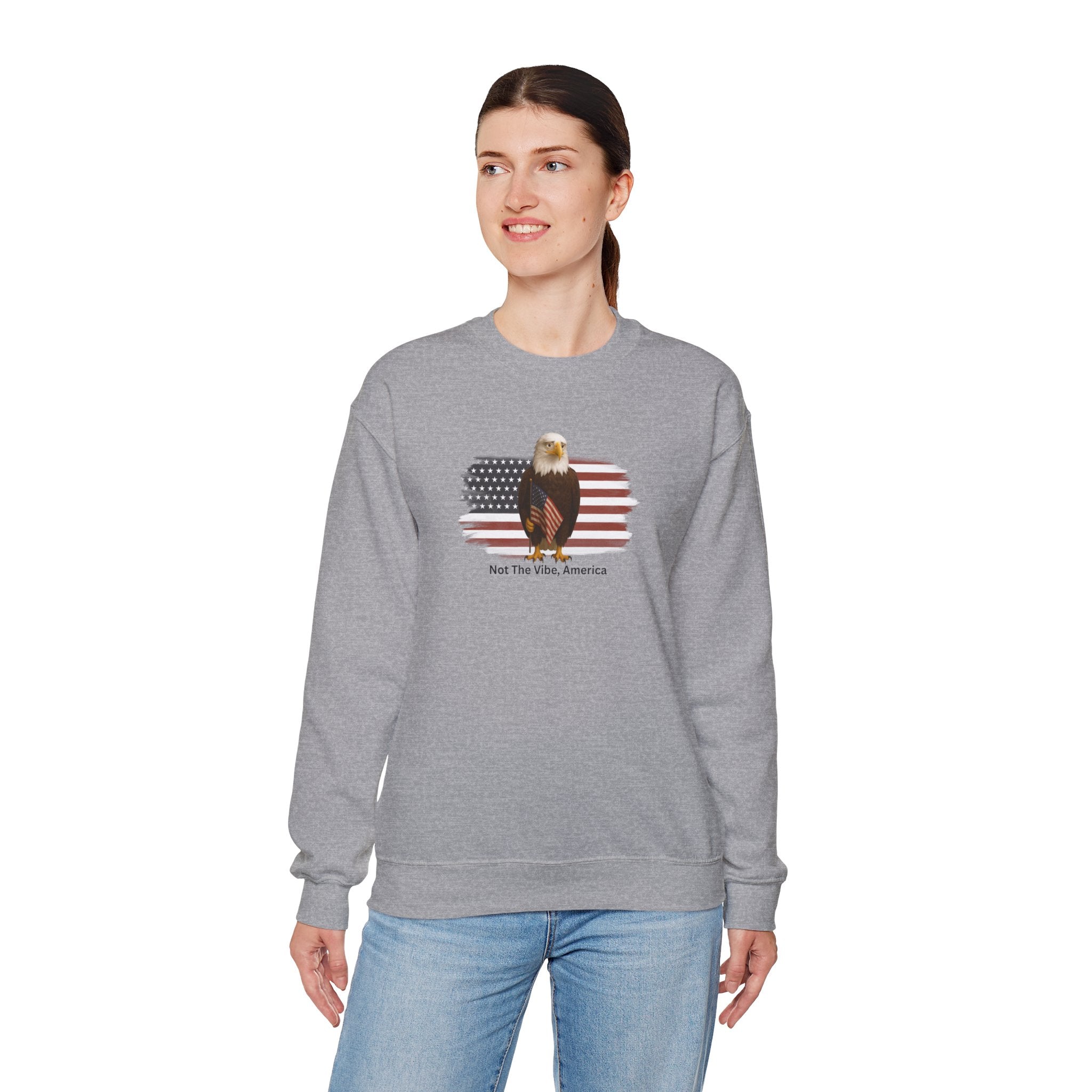 Not the Vibe, America – Political Parody Crewneck Sweatshirt