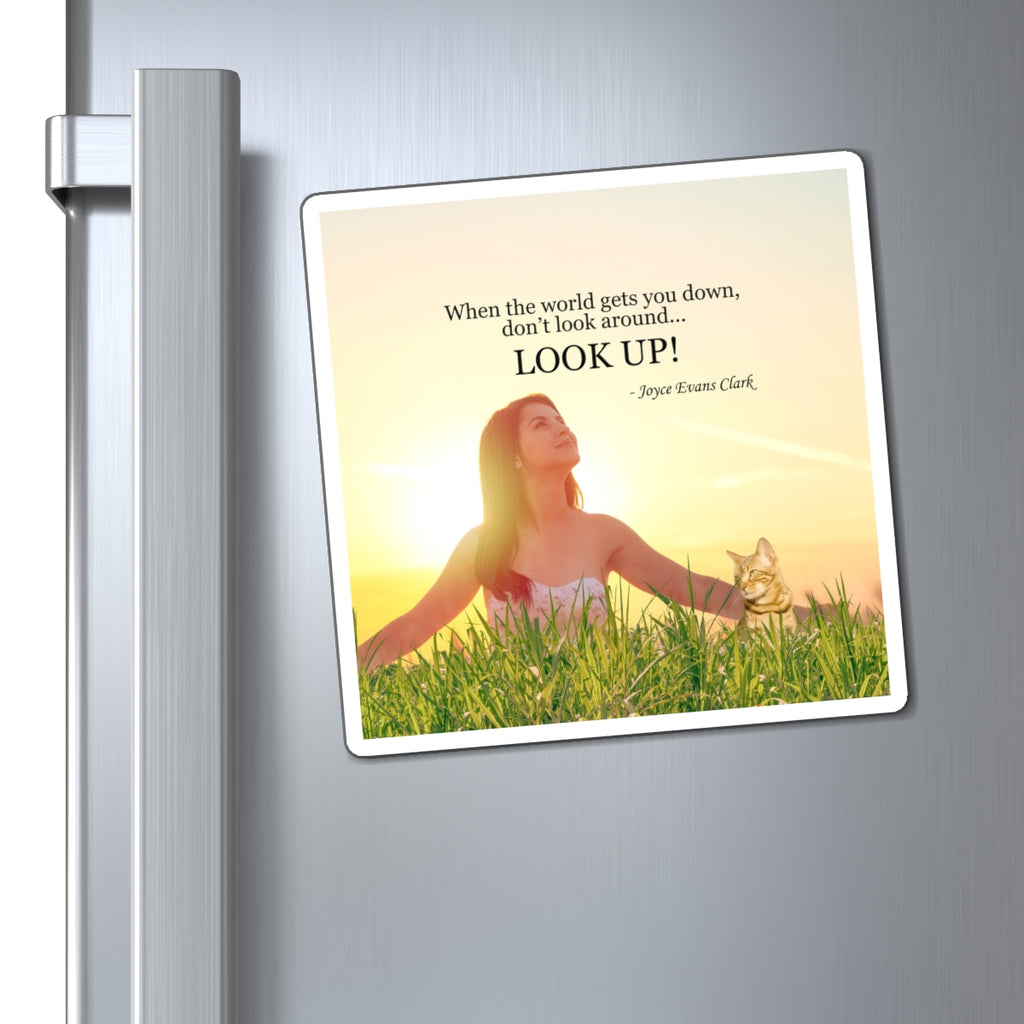 Photo depicting the ​Don't Look Around - Look Up Magnets from EpiAl's Shop.