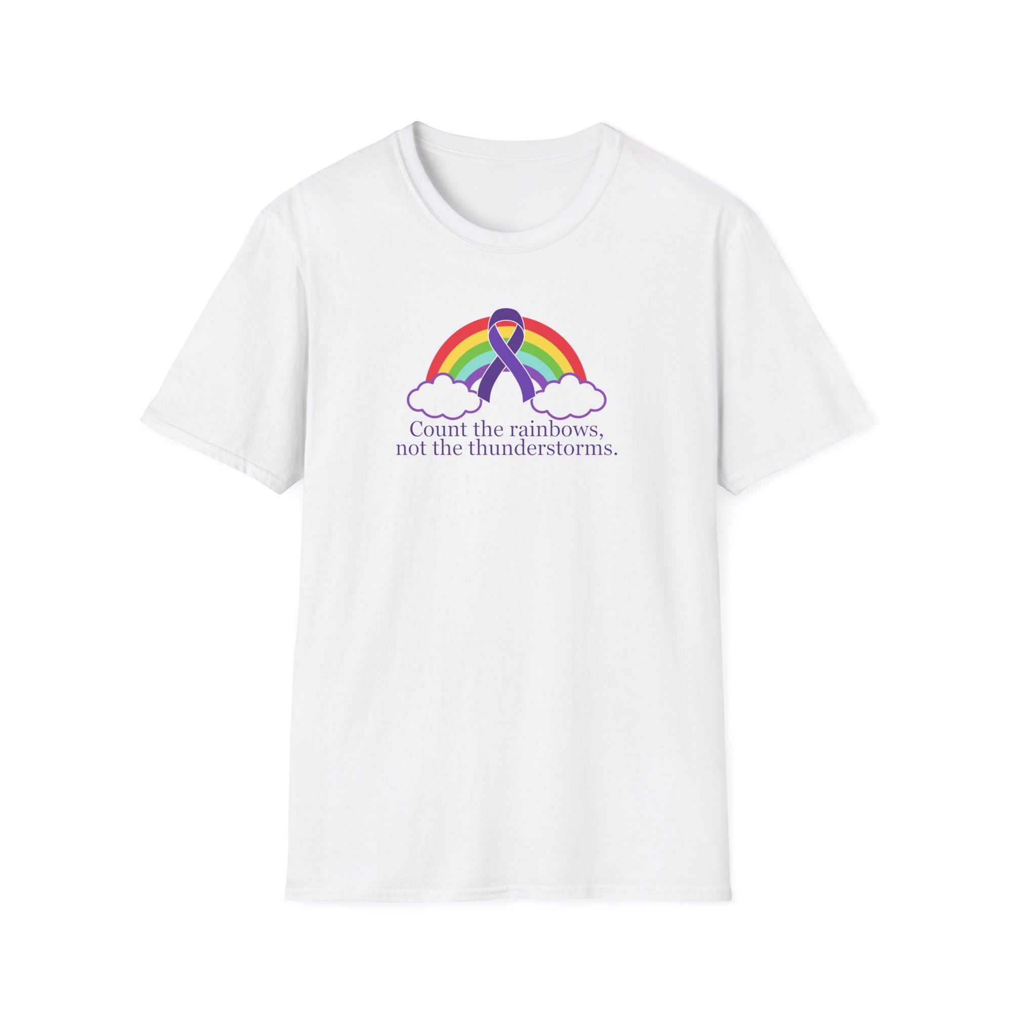 Unisex Softstyle T-Shirt - 'Count the Rainbows' Inspirational Tee
