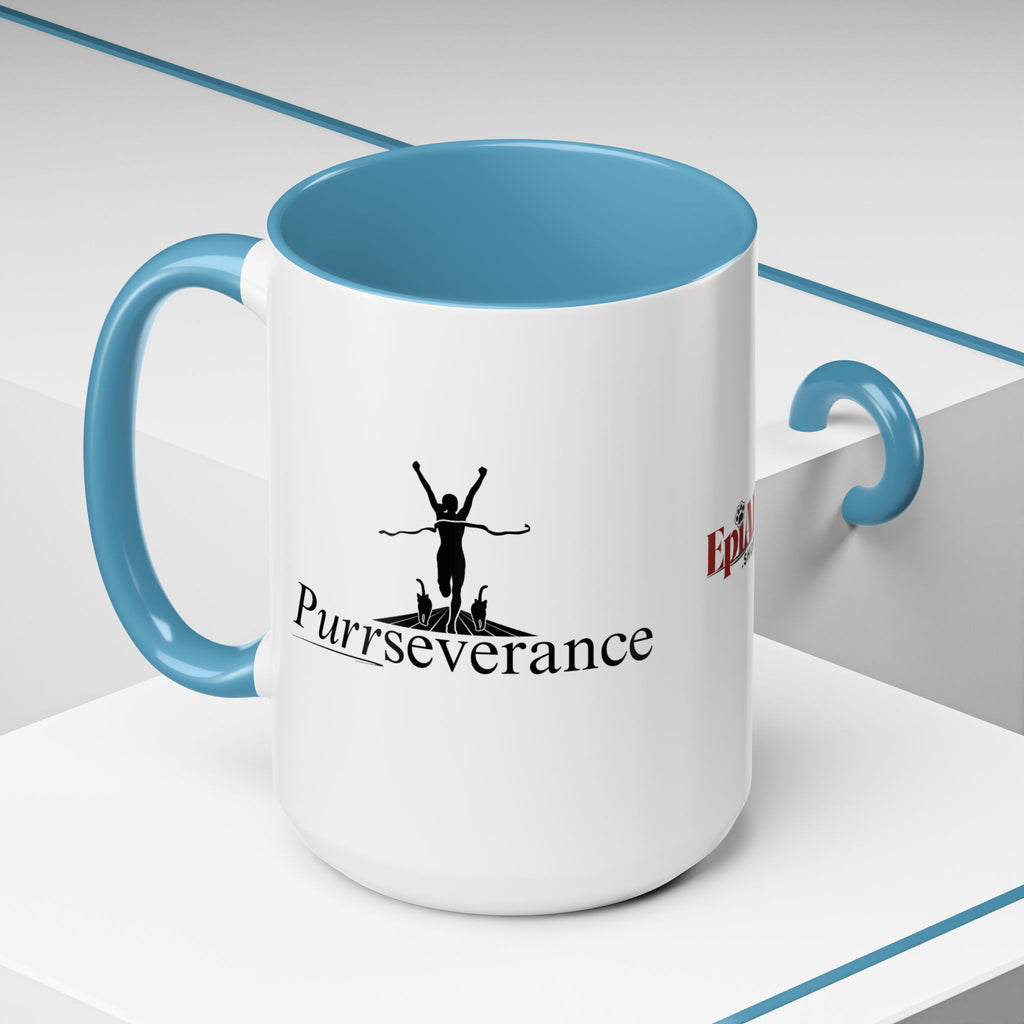 Purrseverance Accent Coffee Mug (11, 15oz)